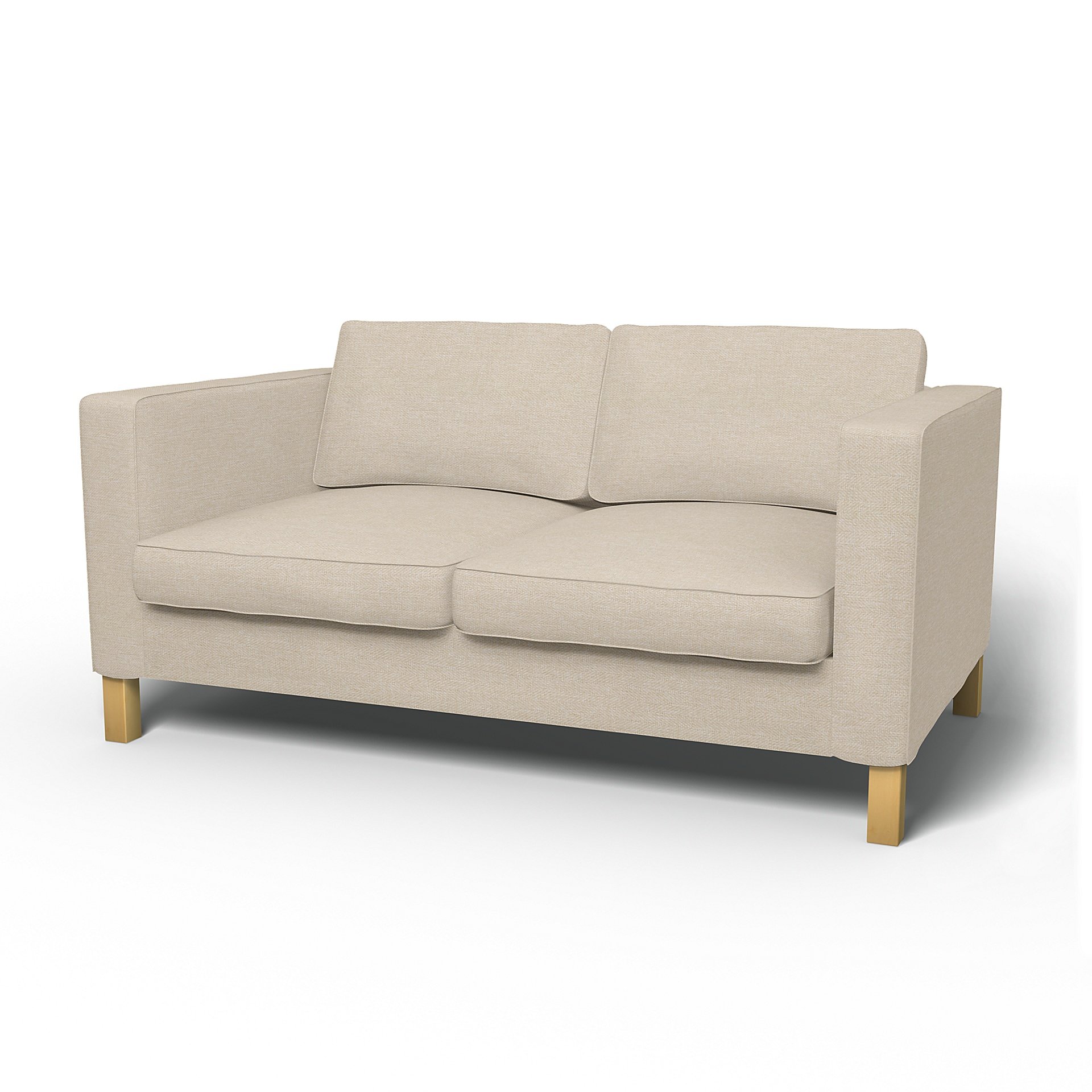 IKEA - Karlanda 2 Seater Sofa Cover, Natural, Boucle & Texture - Bemz