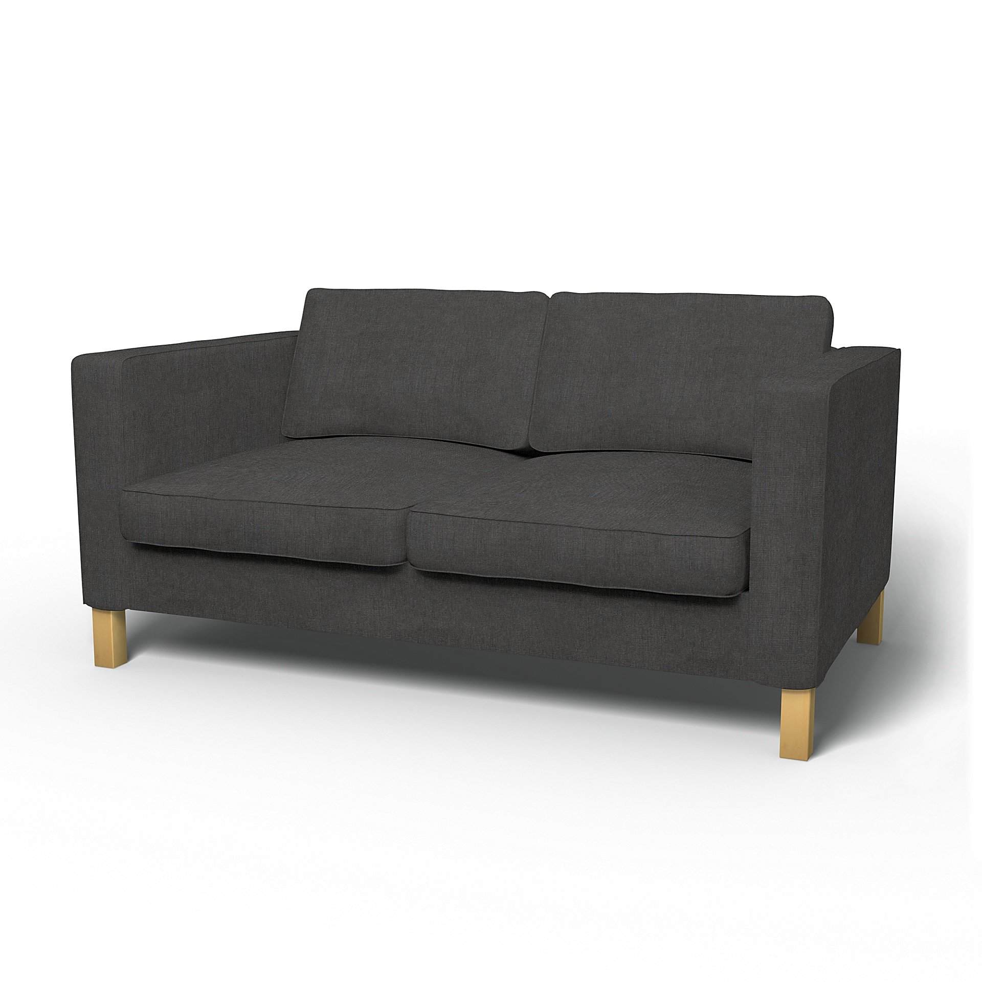 IKEA - Karlanda 2 Seater Sofa Cover, Espresso, Linen - Bemz