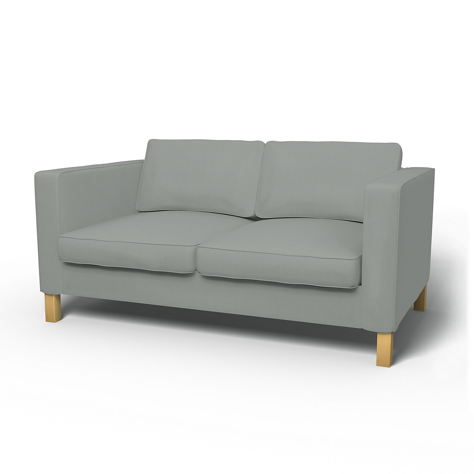 IKEA - Karlanda 2 Seater Sofa Cover, Drizzle, Cotton - Bemz