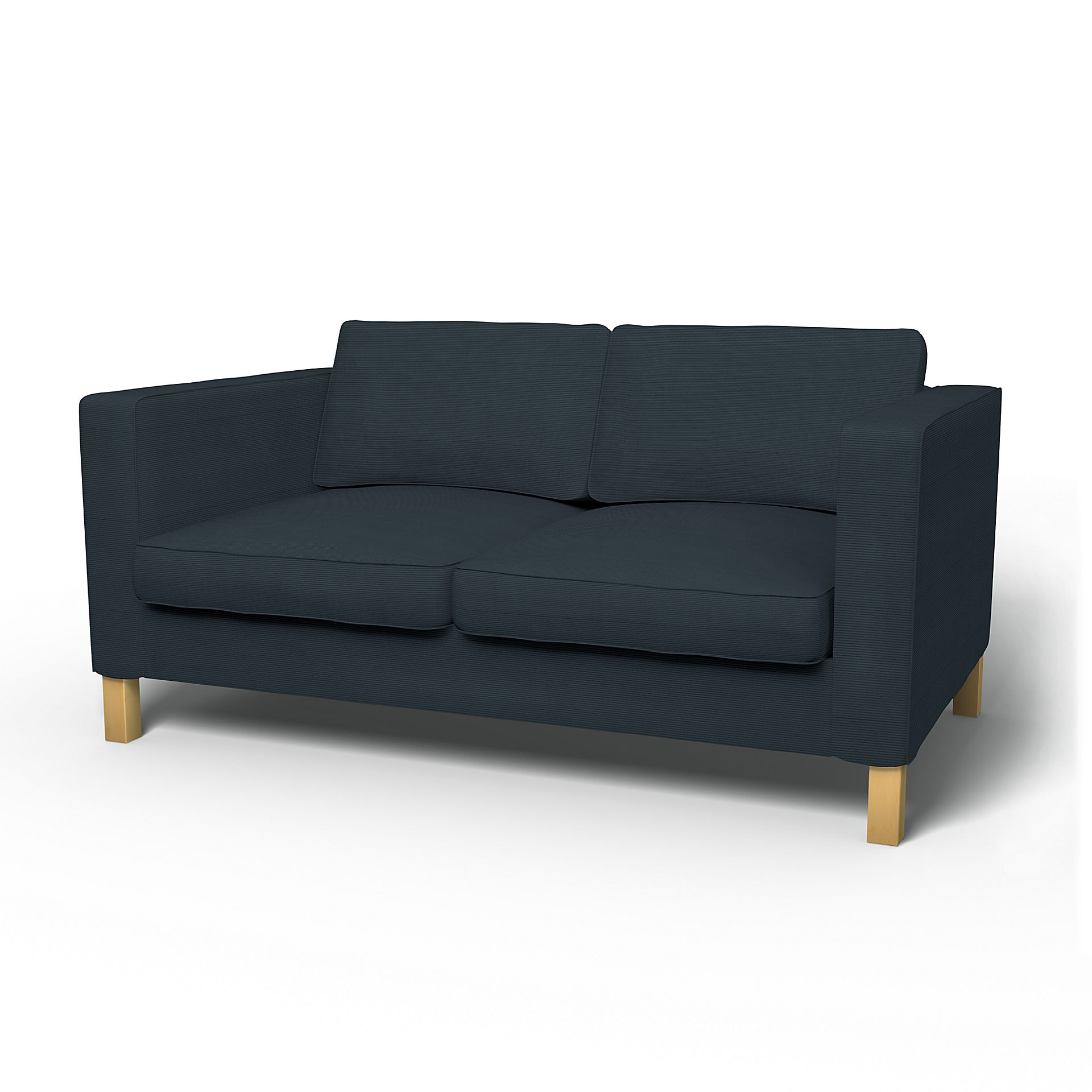 IKEA - Karlanda 2 Seater Sofa Cover, Orion Blue, Corduroy - Bemz
