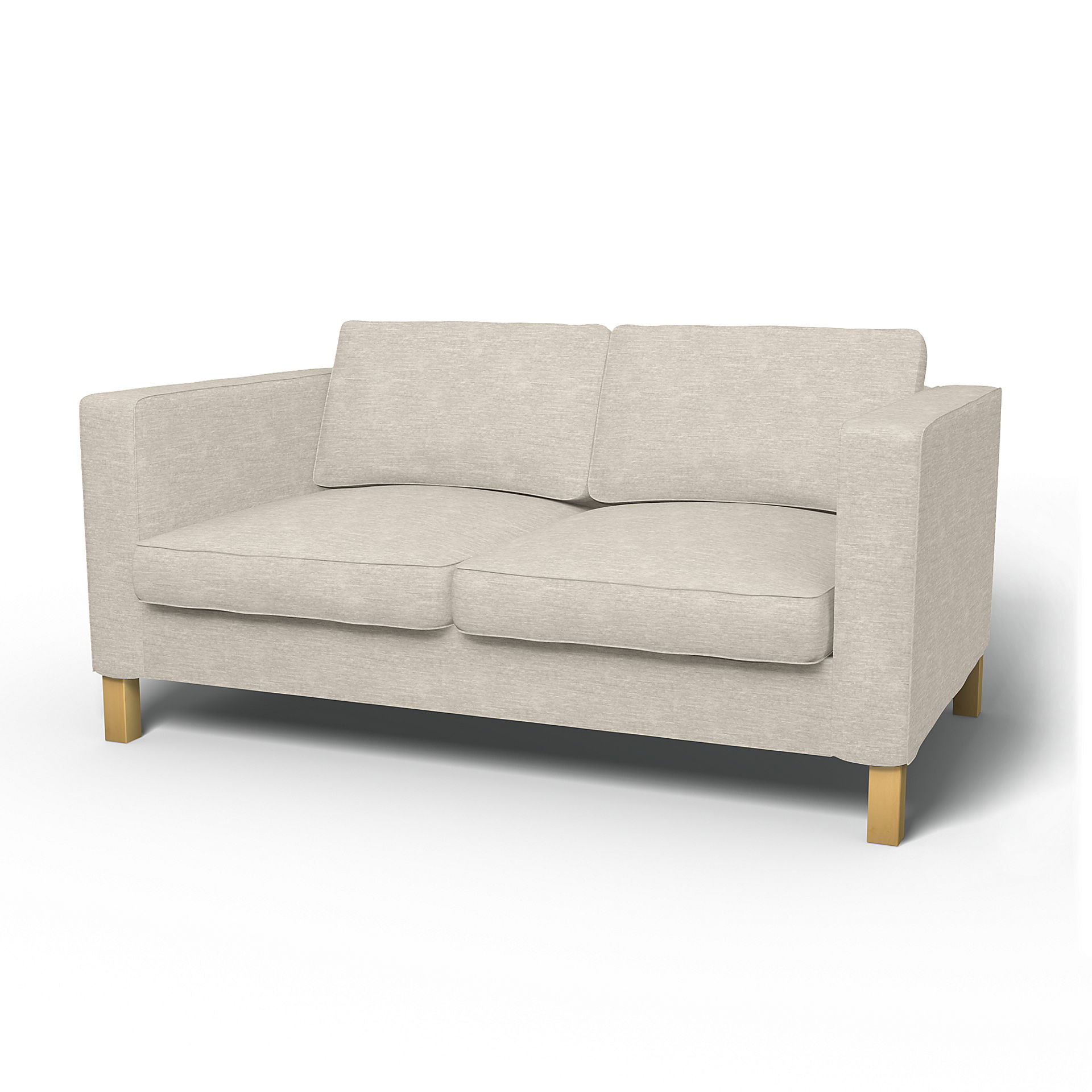 IKEA - Karlanda 2 Seater Sofa Cover, Natural White, Velvet - Bemz