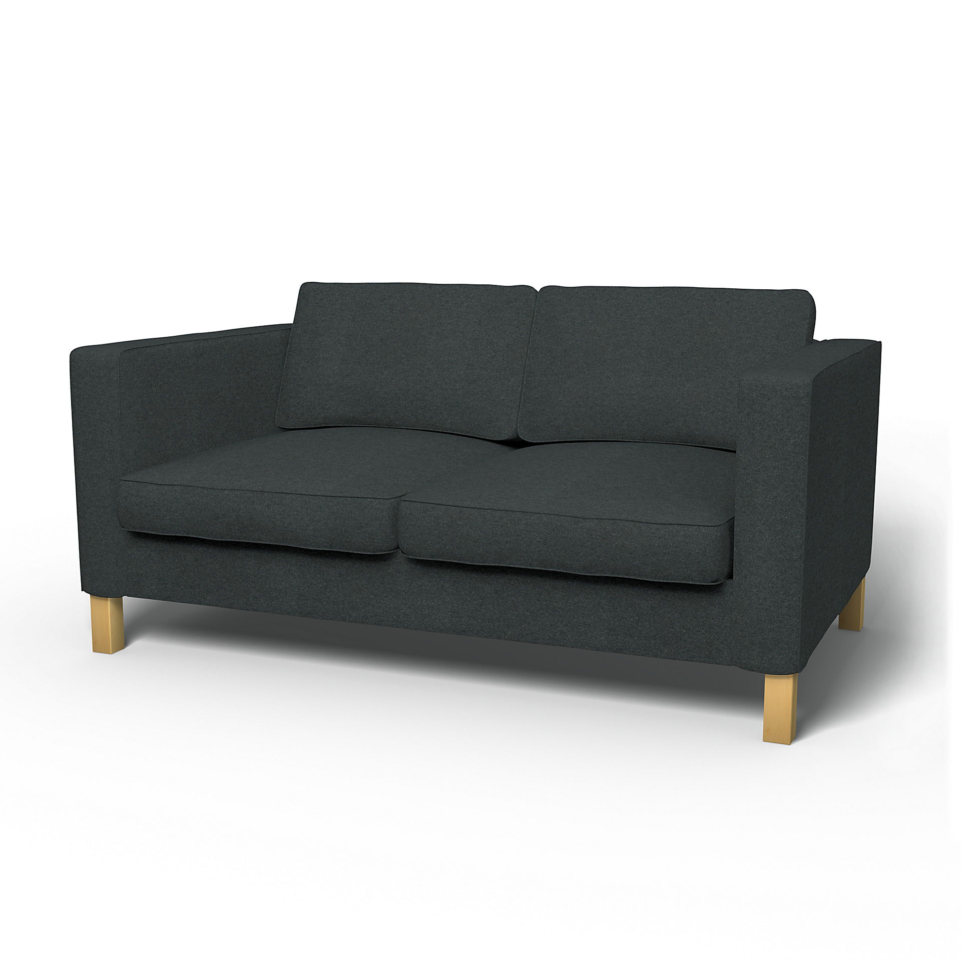 IKEA - Karlanda 2 Seater Sofa Cover, Stone, Wool - Bemz