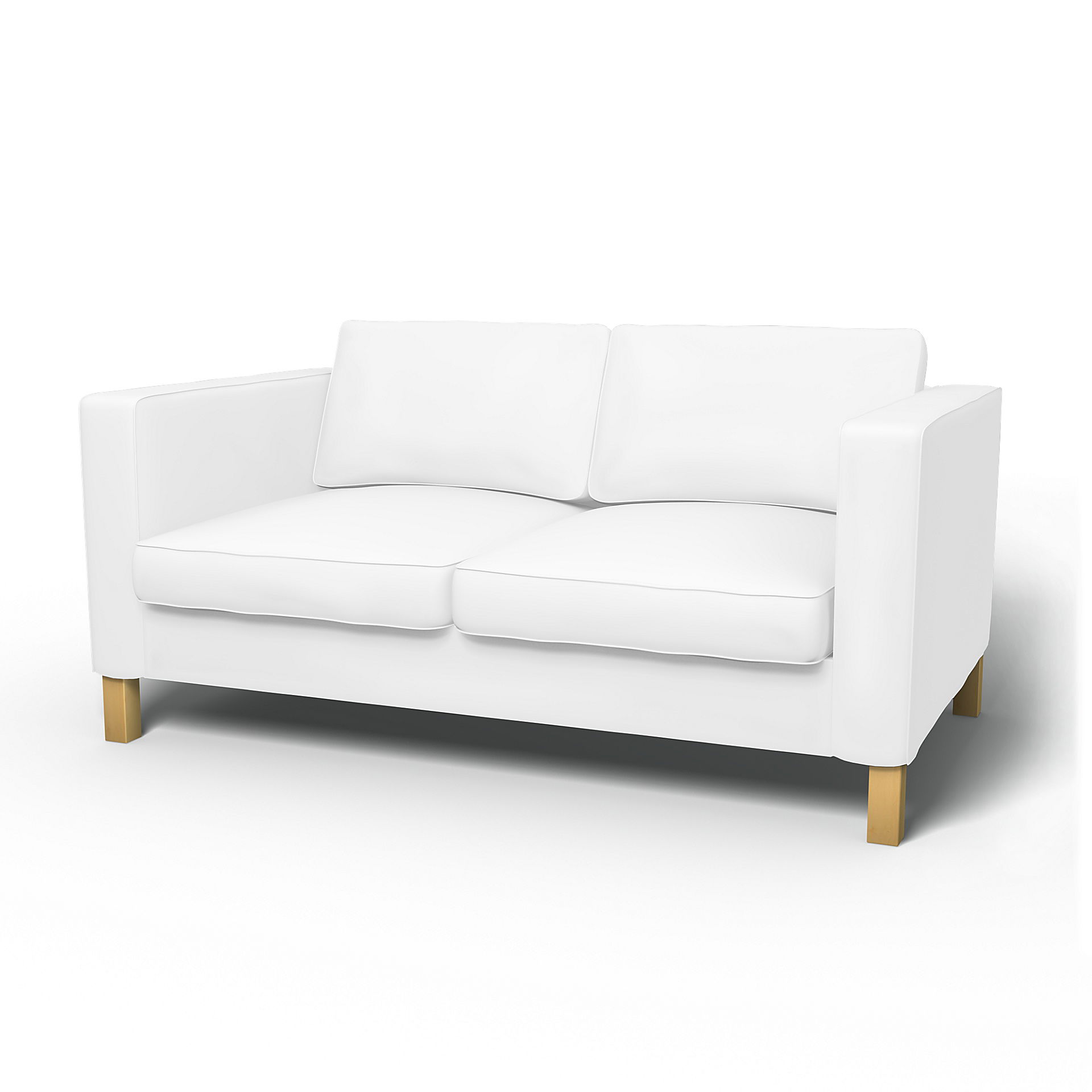IKEA - Karlanda 2 Seater Sofa Cover, Absolute White, Linen - Bemz