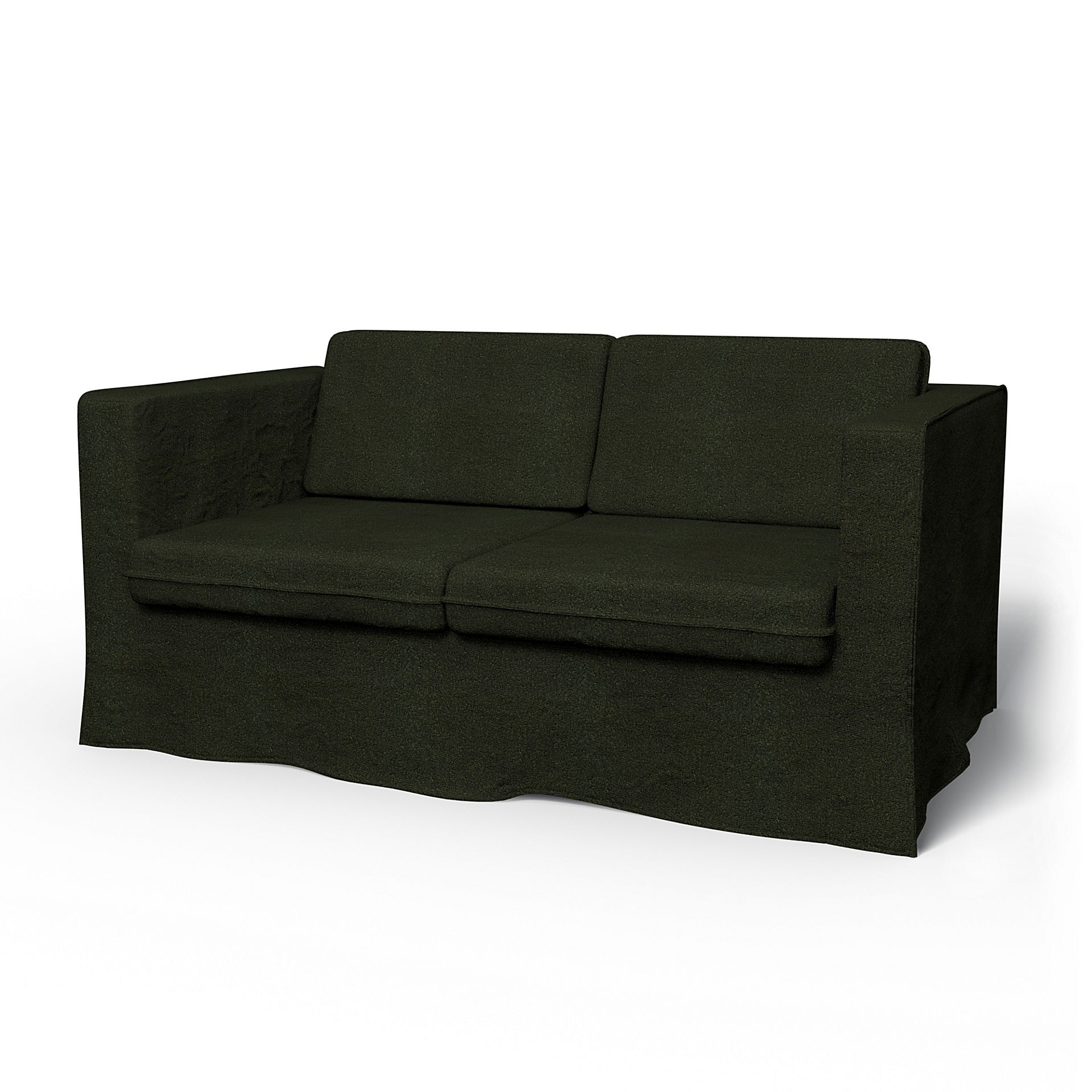 IKEA - Överdrag till Karlanda 2-sitssoffa, Dark Moss Green, BEMZ NATURES’ PALETTE COLLECTION - Bemz