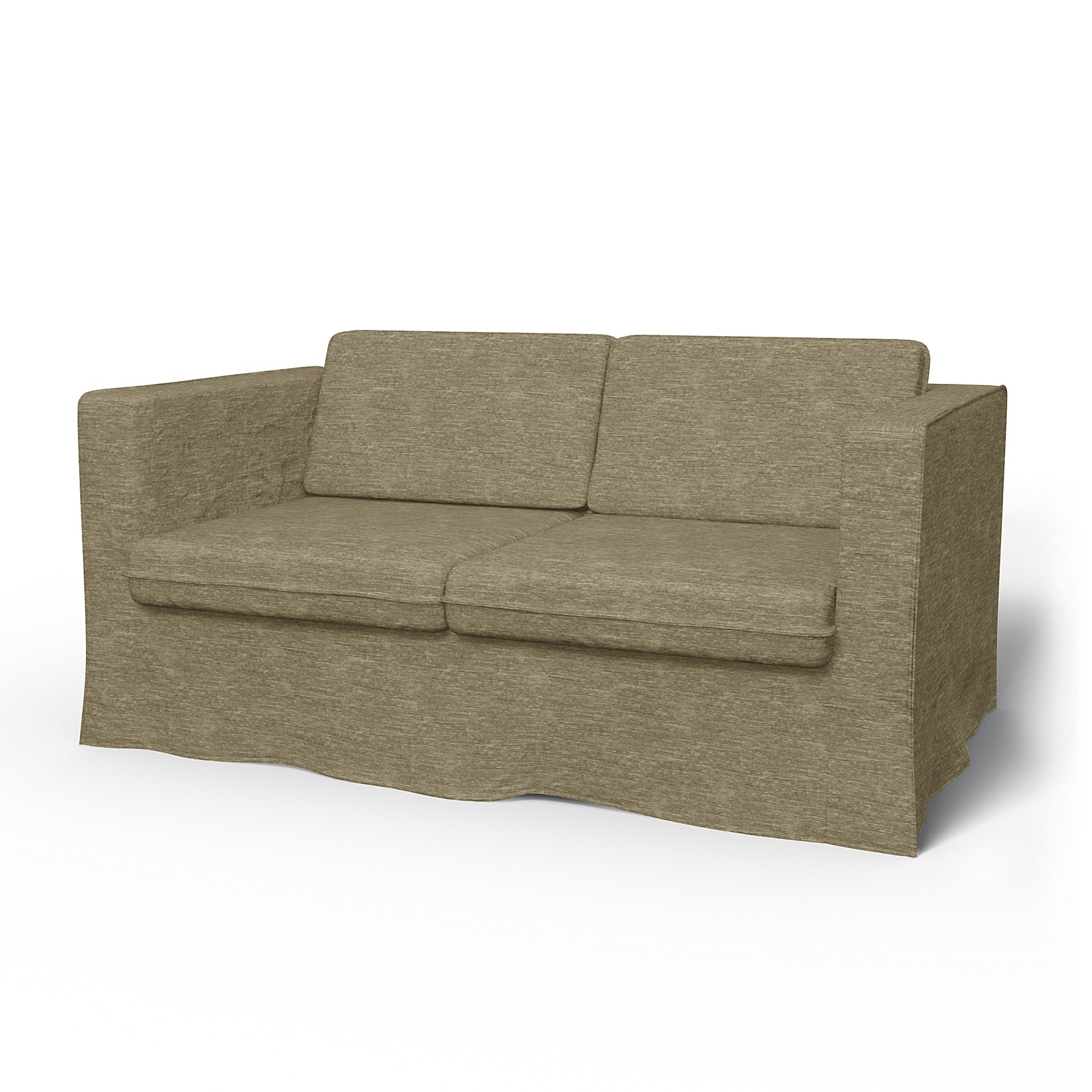 IKEA - Karlanda 2 Seater Sofa Cover, Beige, Velvet - Bemz
