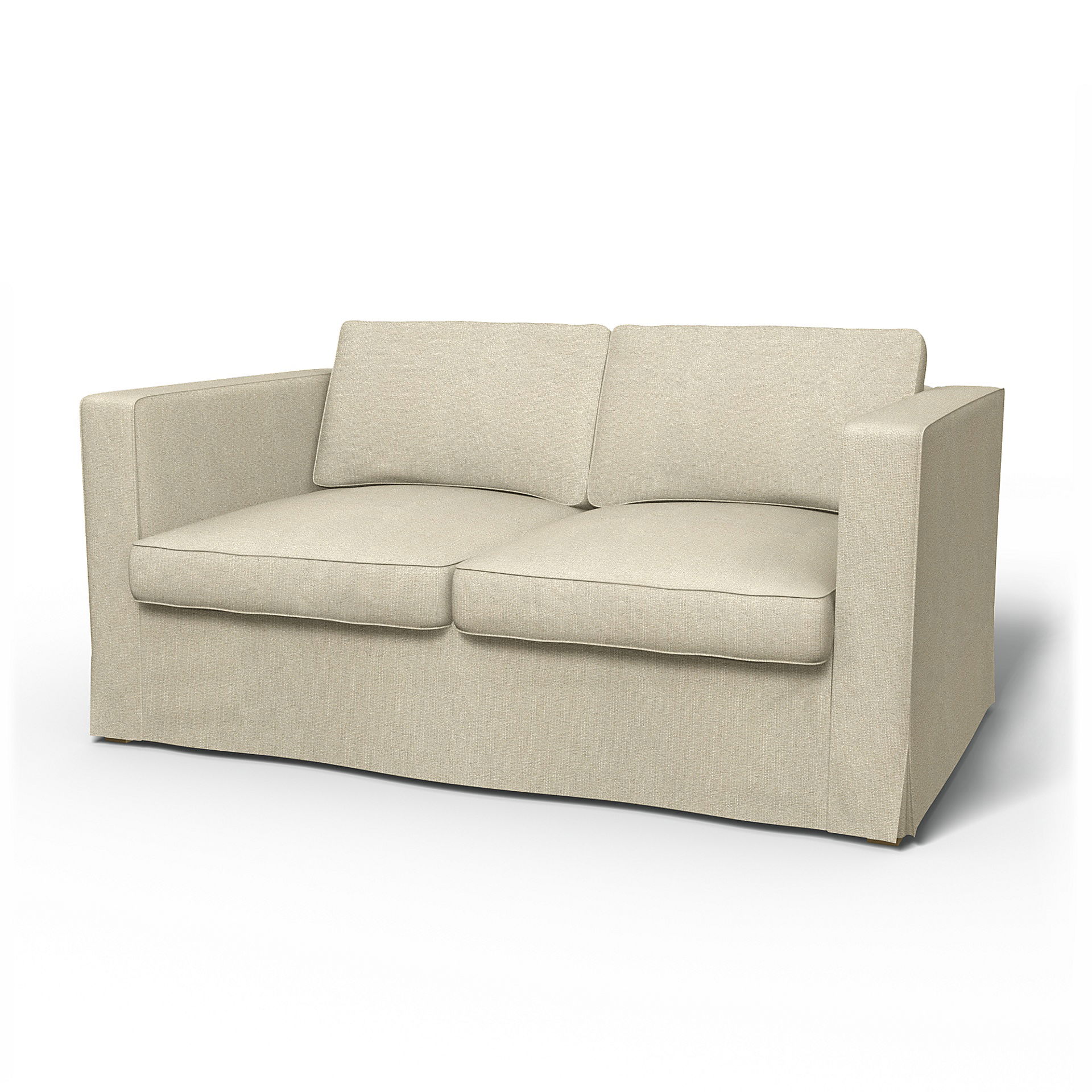 IKEA - Karlanda 2 Seater Sofa Cover, Cream, Bouclé & Texture - Bemz