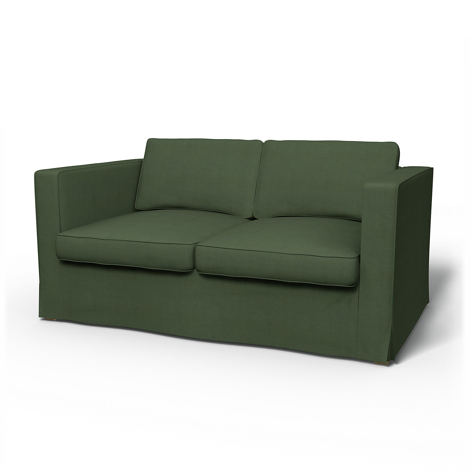 IKEA - Överdrag till Karlanda 2-sitssoffa, Moss, Linne - Bemz