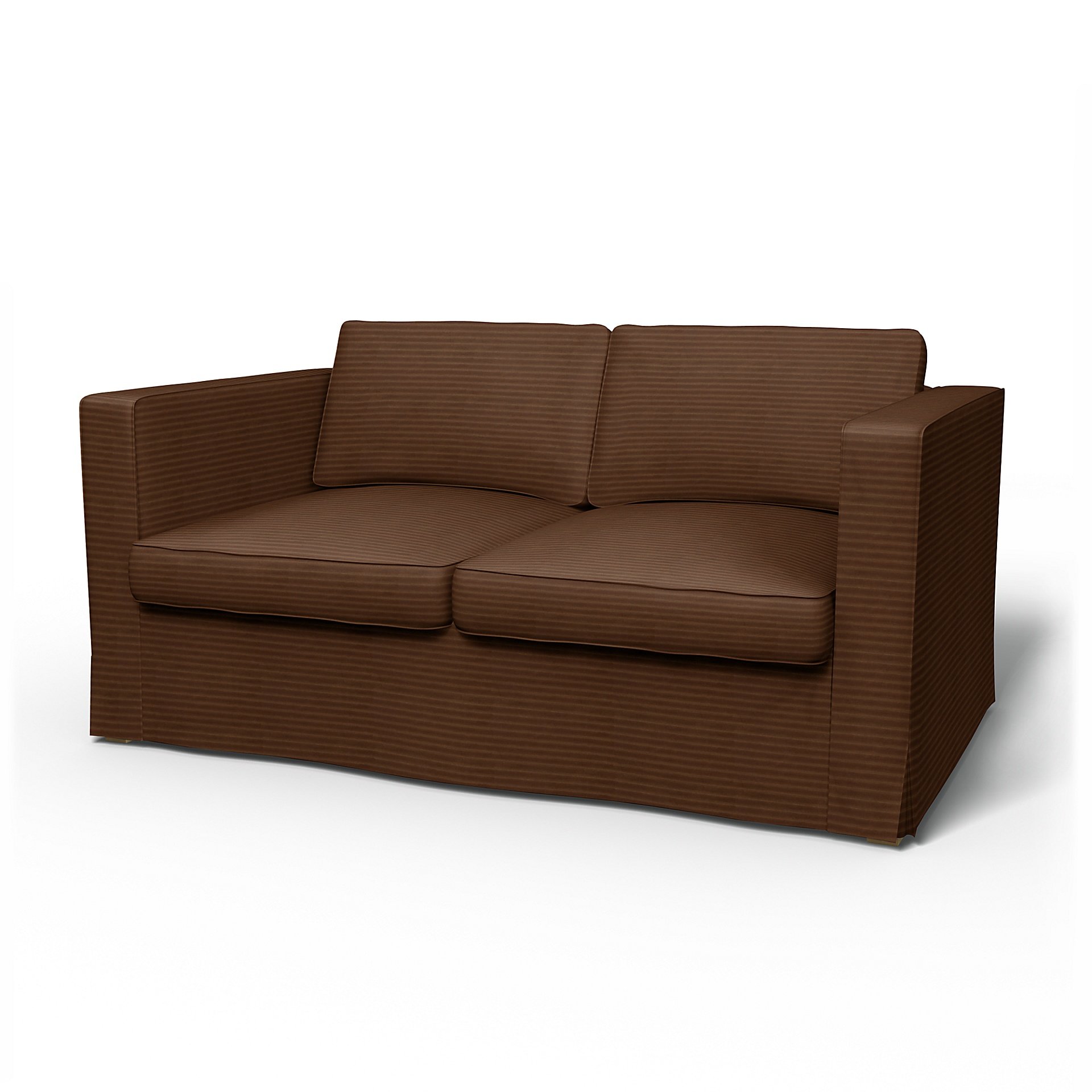 IKEA - Karlanda 2 Seater Sofa Cover, Chocolate Brown, Corduroy - Bemz