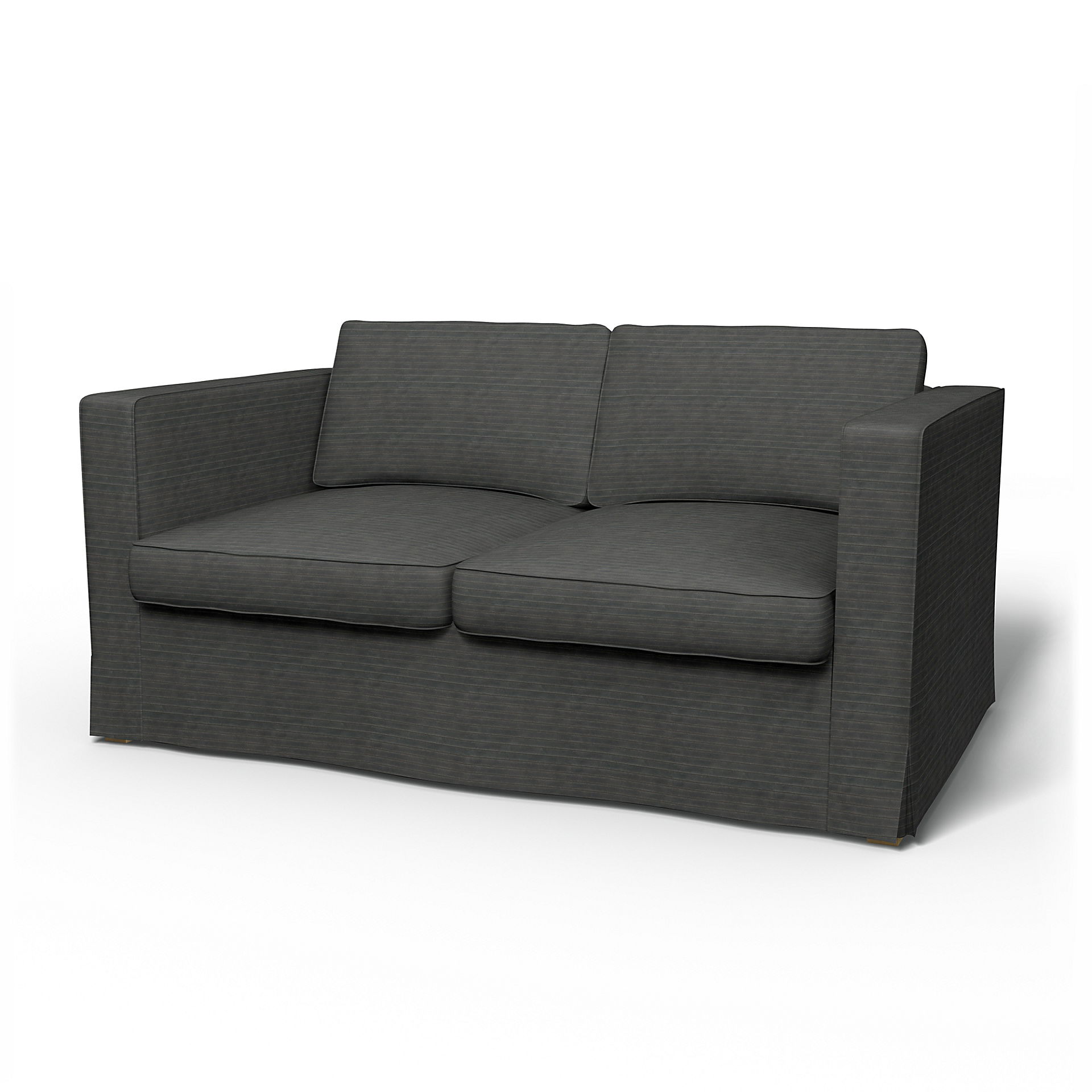 IKEA - Karlanda 2 Seater Sofa Cover, Licorice, Corduroy - Bemz