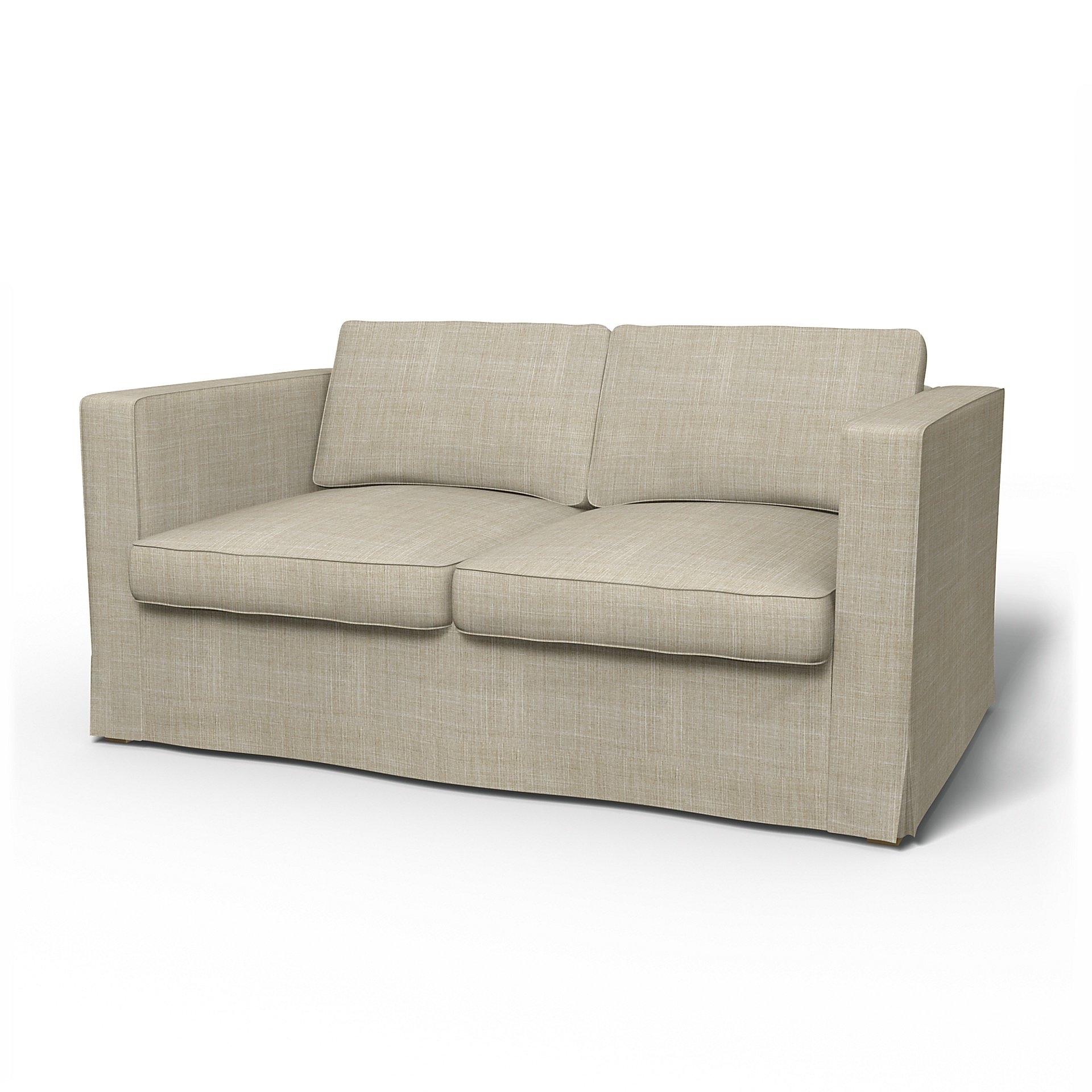 IKEA - Karlanda 2 Seater Sofa Cover, Sand Beige, Boucle & Texture - Bemz