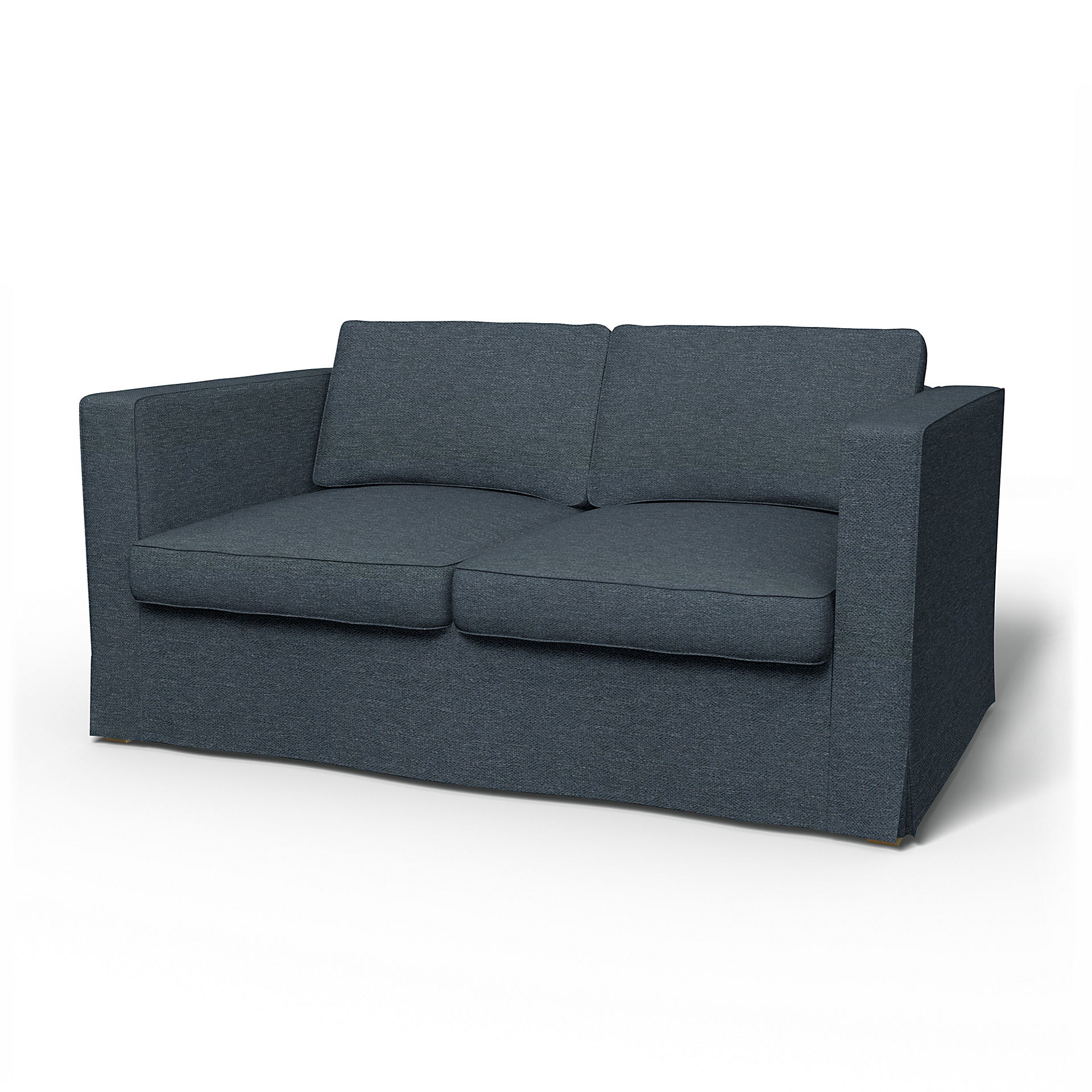 IKEA - Överdrag till Karlanda 2-sitssoffa, Denim, BOUCLÉ & TEXTUR - Bemz