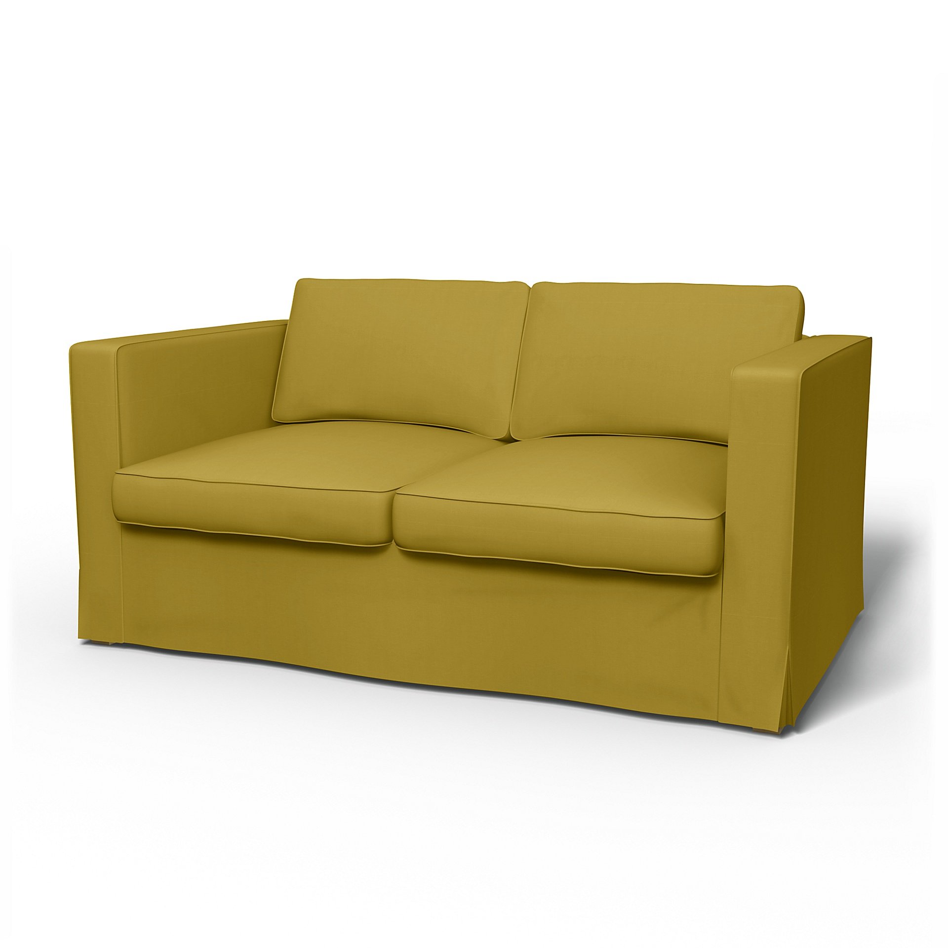 IKEA - Karlanda 2 Seater Sofa Cover, Olive Oil, Cotton - Bemz