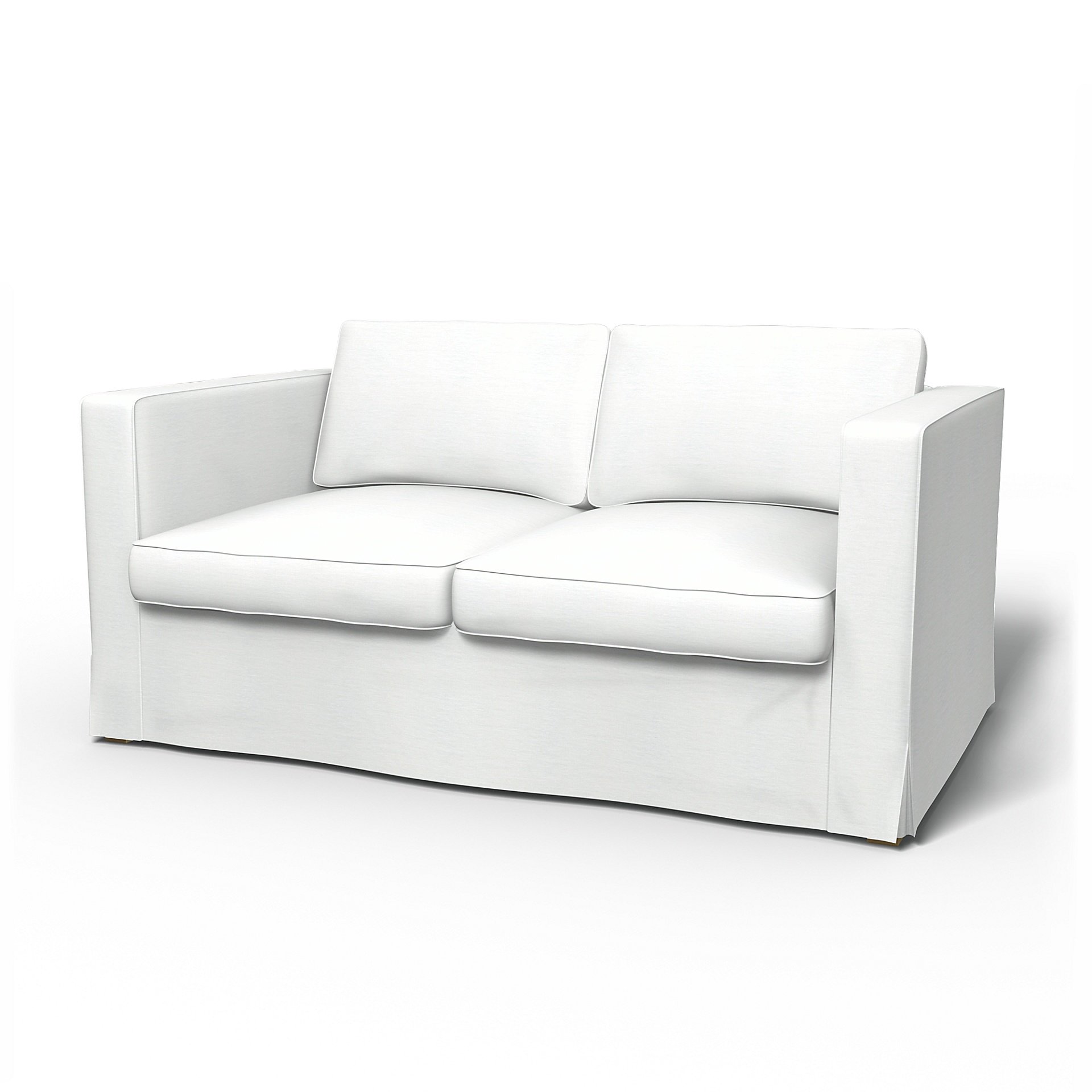 IKEA - Karlanda 2 Seater Sofa Cover, White, Linen - Bemz