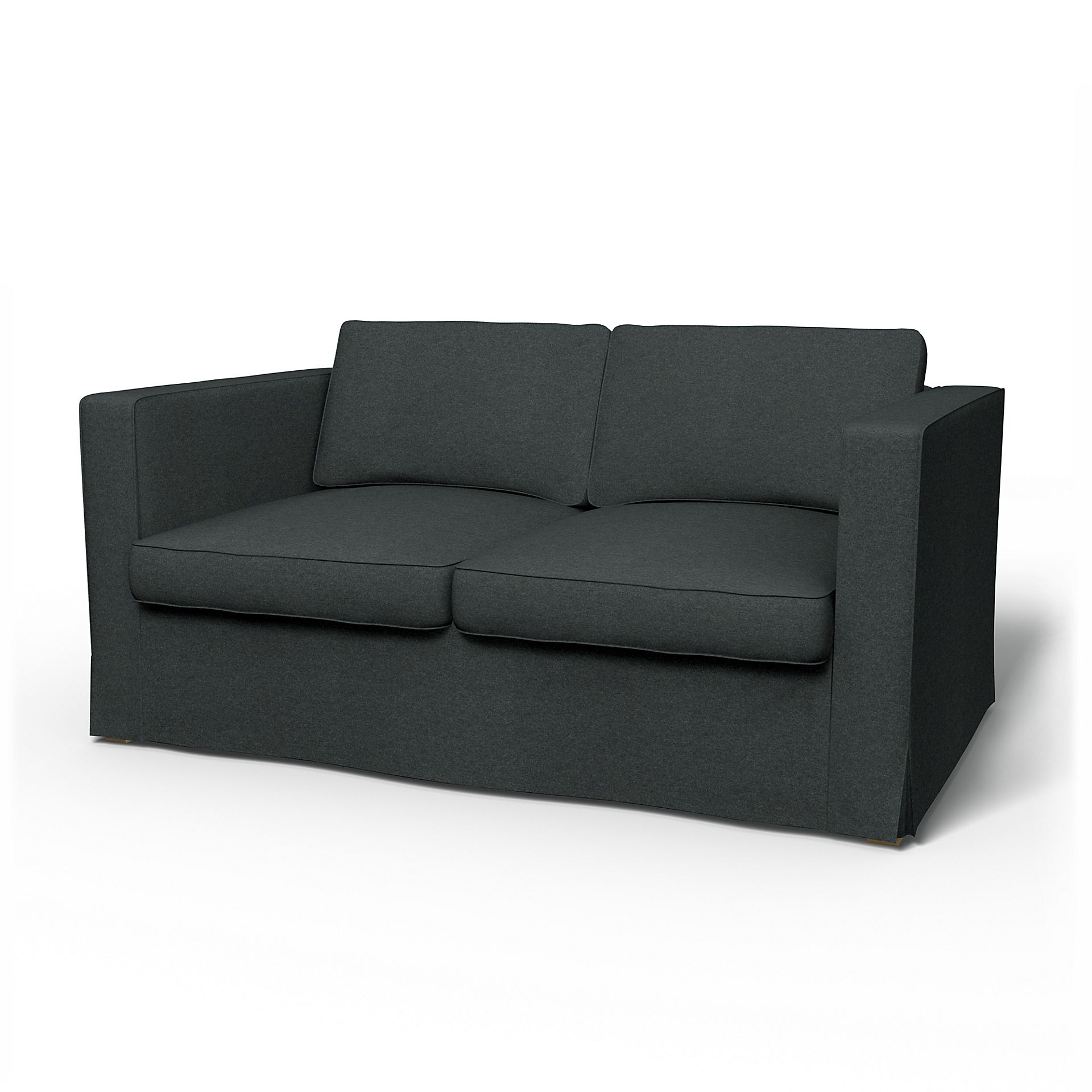 IKEA - Karlanda 2 Seater Sofa Cover, Stone, Wool - Bemz