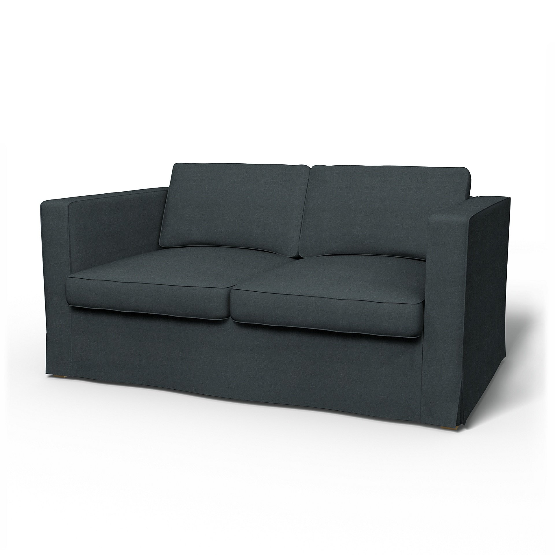 IKEA - Karlanda 2 Seater Sofa Cover, Graphite Grey, Linen - Bemz