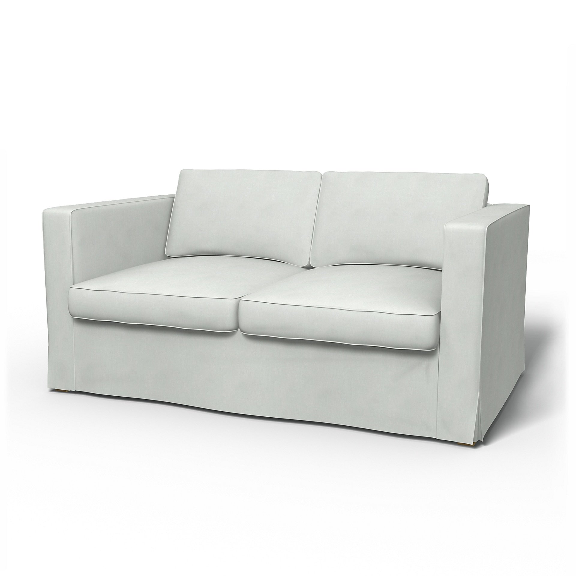 IKEA - Karlanda 2 Seater Sofa Cover, Silver Grey, Linen - Bemz