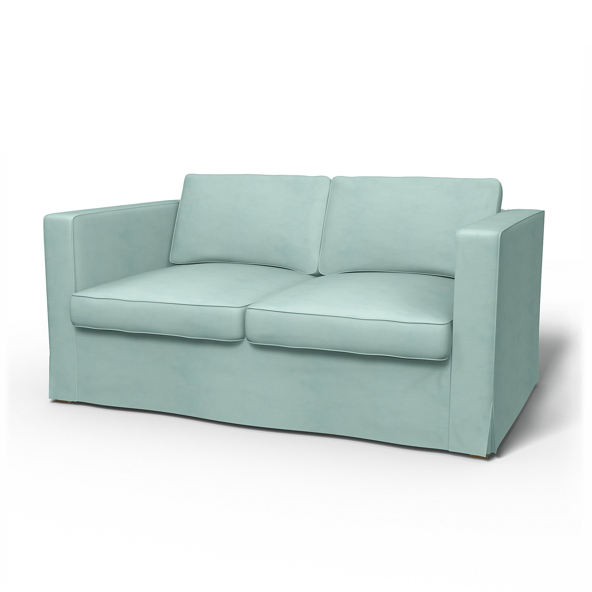 IKEA - Karlanda 2 Seater Sofa Cover, Mineral Blue, Linen - Bemz