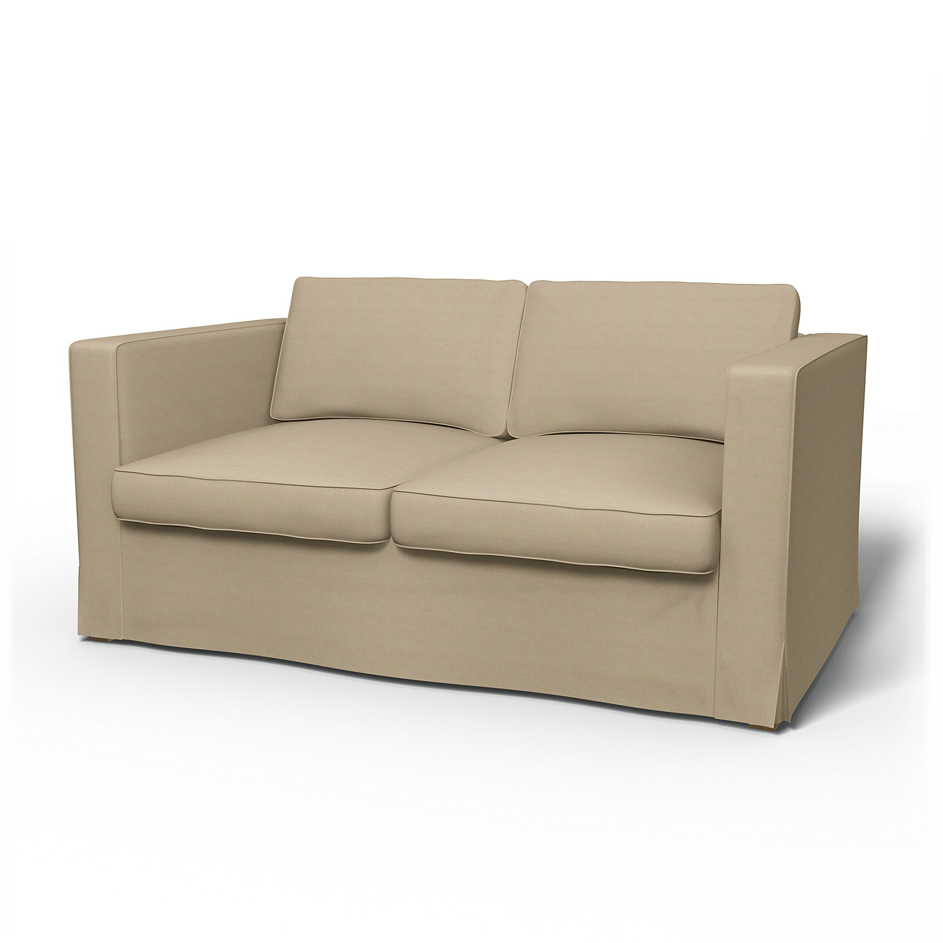 IKEA - Karlanda 2 Seater Sofa Cover, Tan, Linen - Bemz