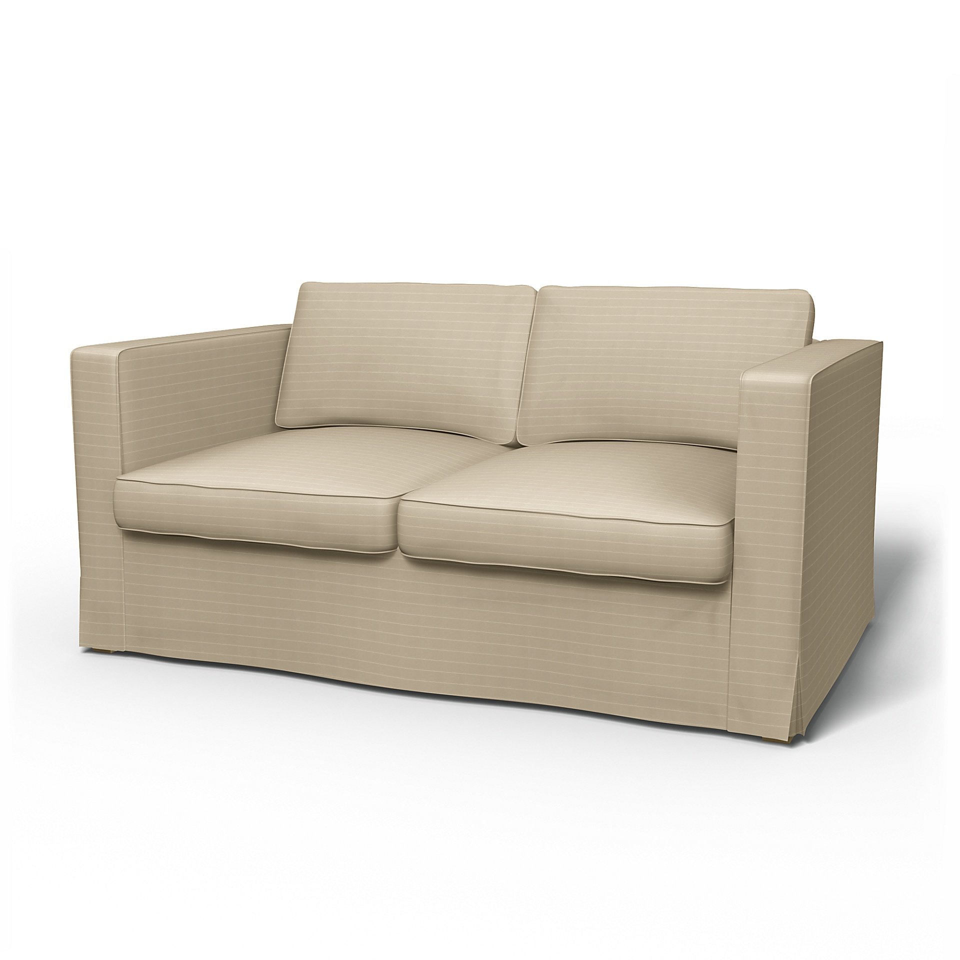 IKEA - Karlanda 2 Seater Sofa Cover, Oyster, Velvet - Bemz