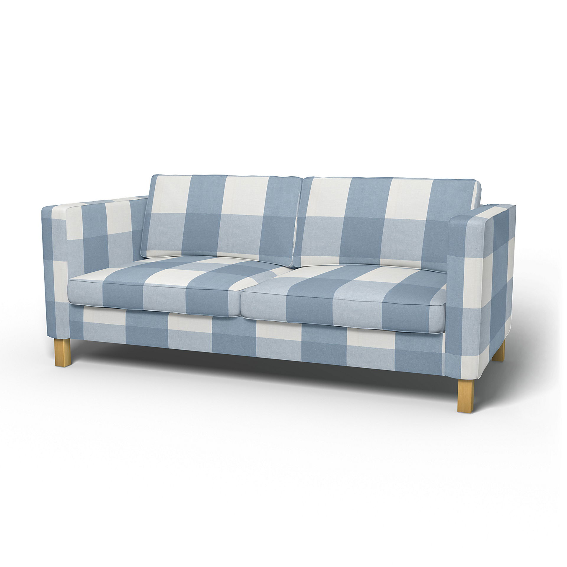 IKEA - Karlanda Sofa Bed Cover, Sky Blue, Linen - Bemz