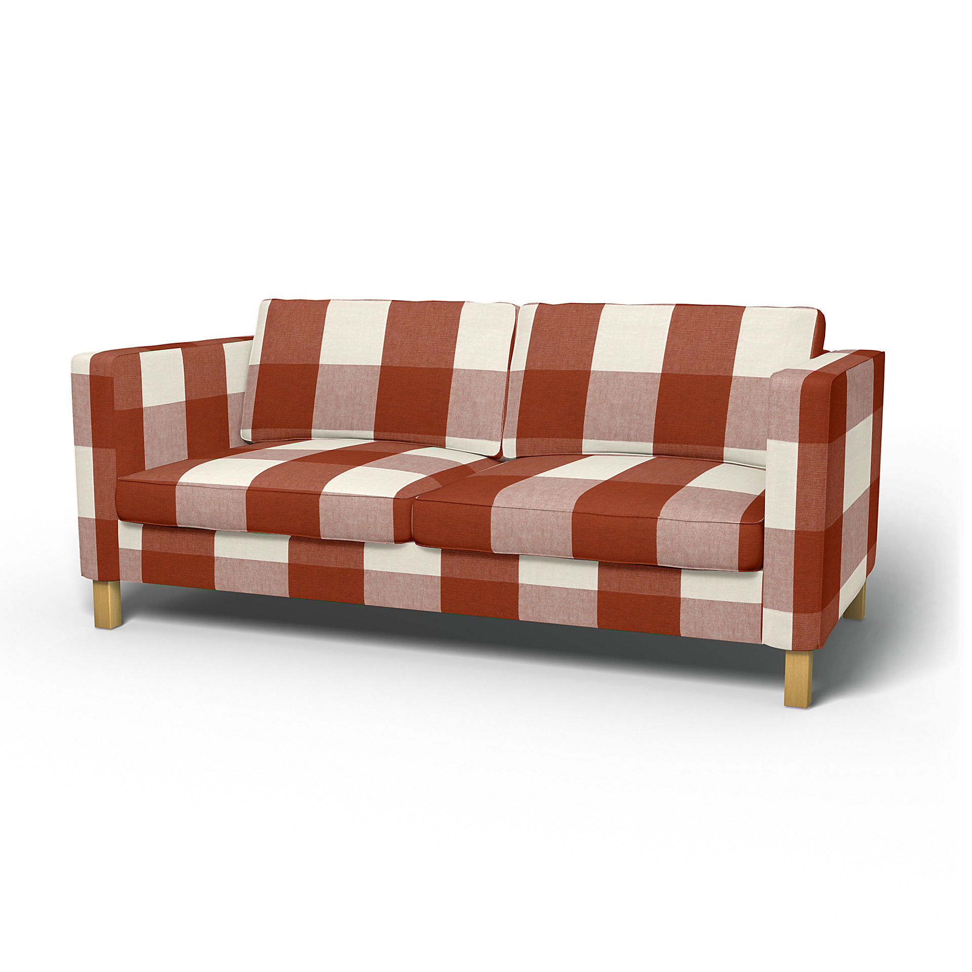 IKEA - Karlanda Sofa Bed Cover, Terracotta, Linen - Bemz