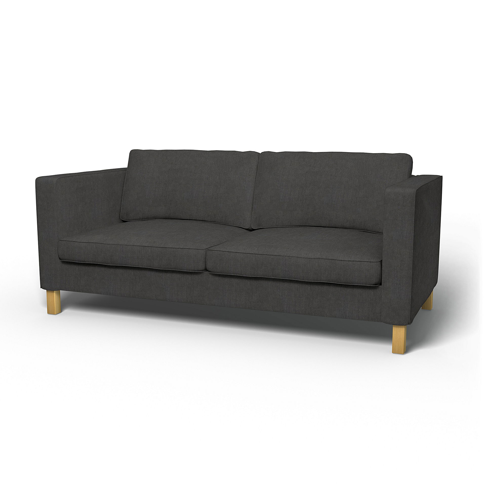 IKEA - Karlanda Sofa Bed Cover, Espresso, Linen - Bemz