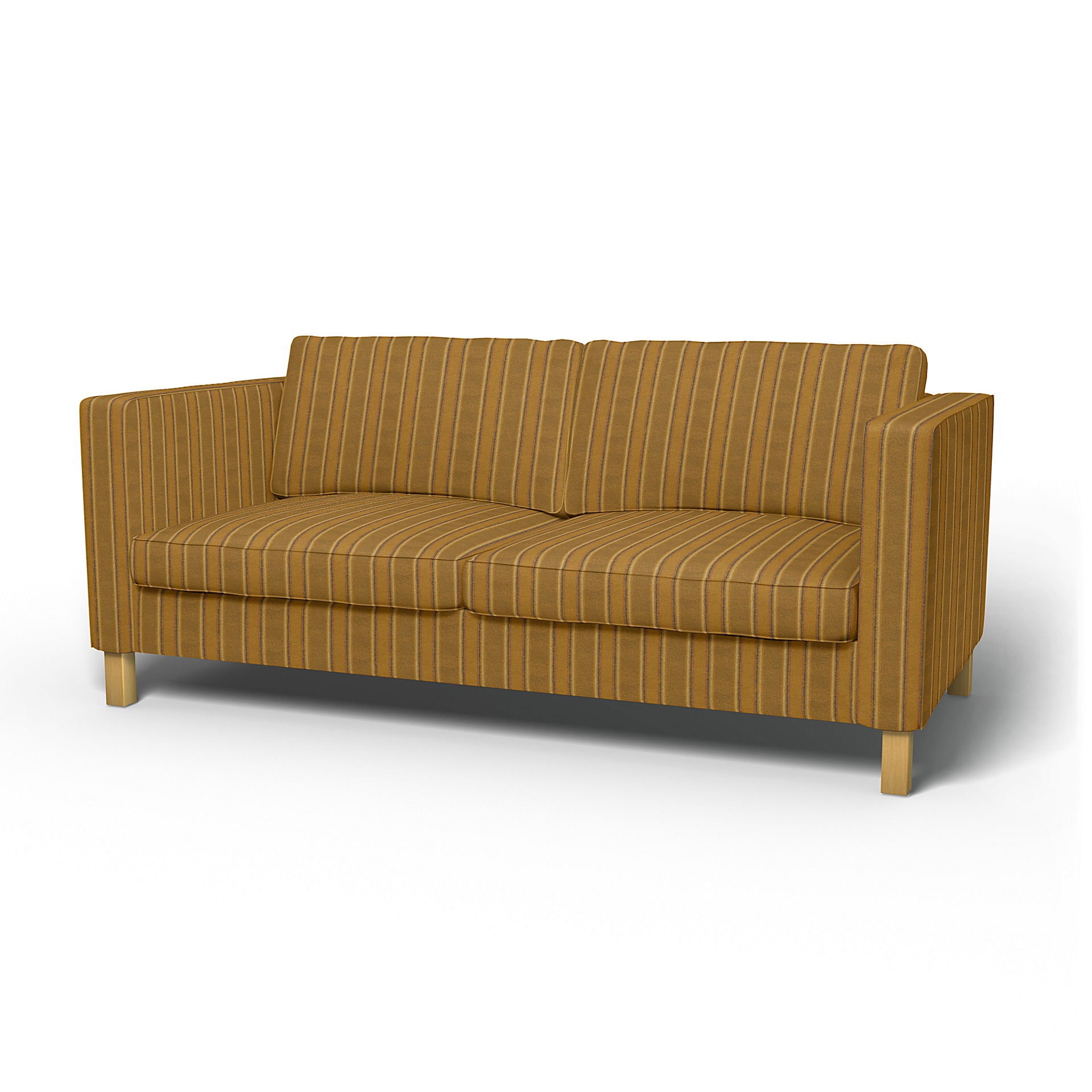 IKEA - Karlanda Sofa Bed Cover, Mustard Stripe, Cotton - Bemz