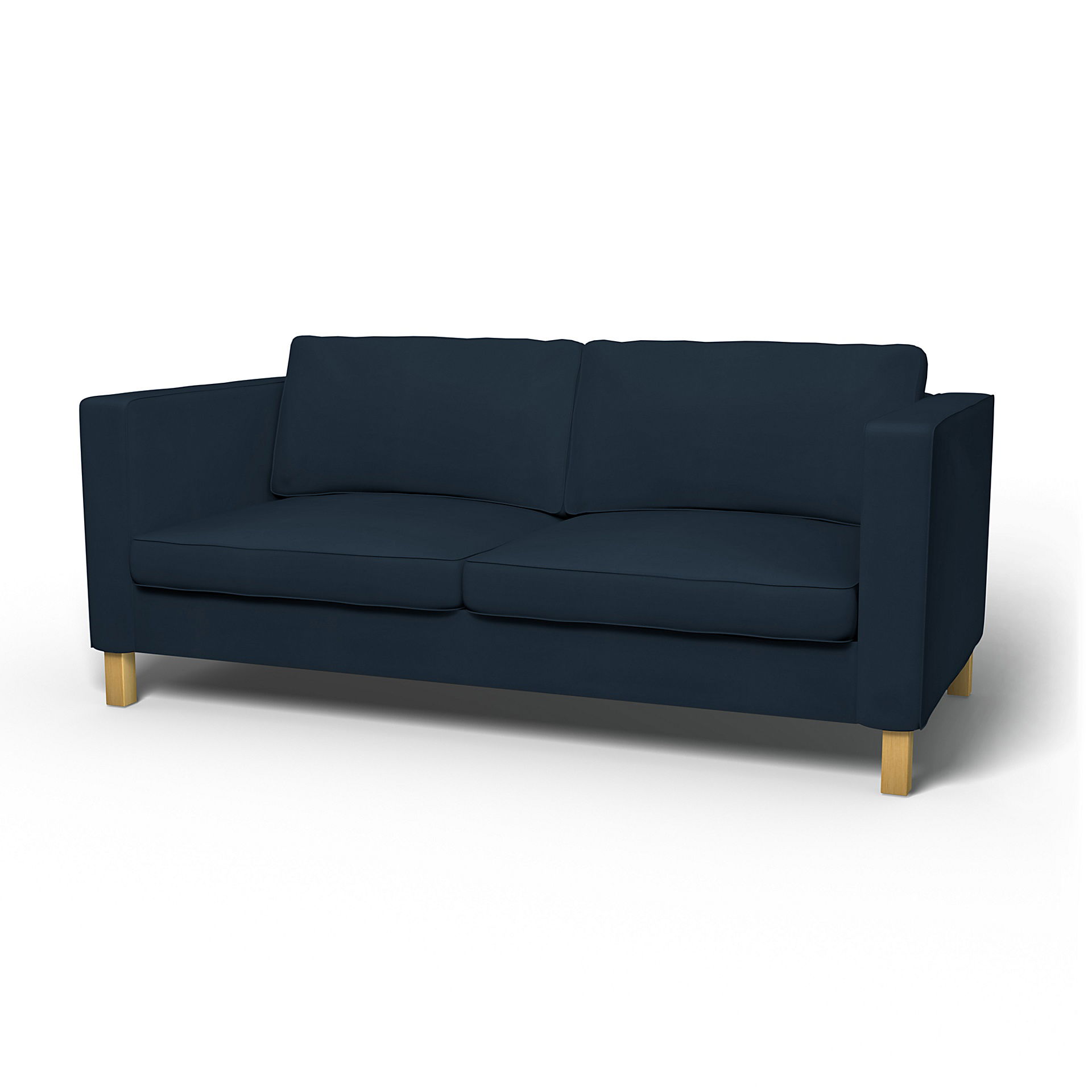 IKEA - Överdrag till Karlanda bäddsoffa, Navy Blue, Bomull - Bemz