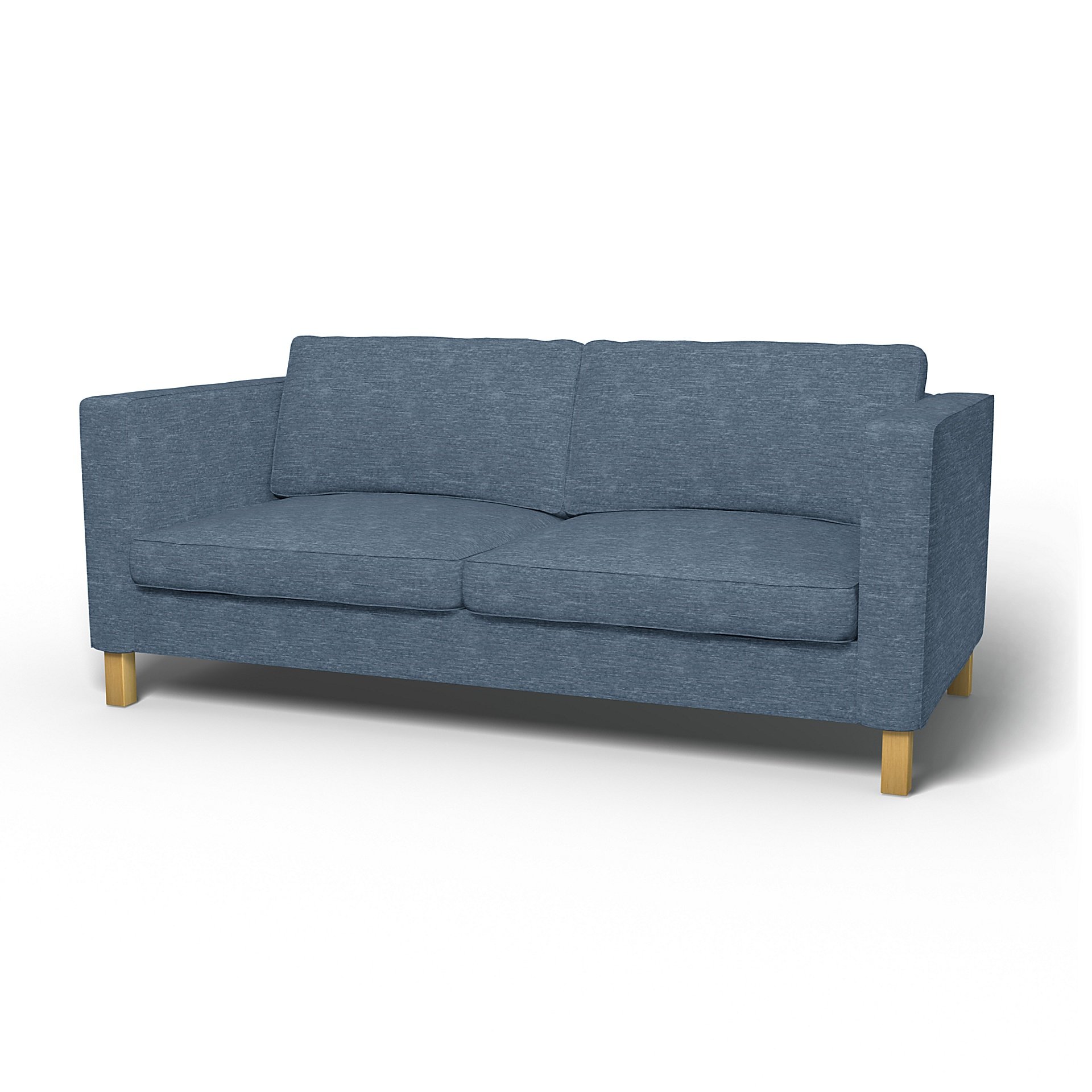 IKEA - Karlanda Sofa Bed Cover, Mineral Blue, Velvet - Bemz