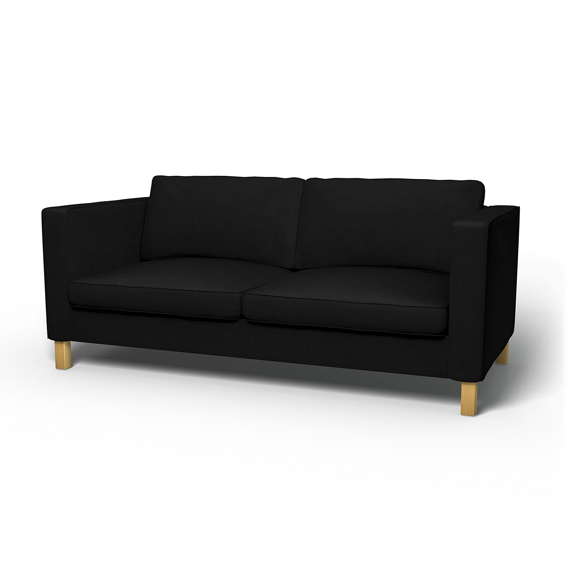 IKEA - Karlanda Sofa Bed Cover, Black, Velvet - Bemz