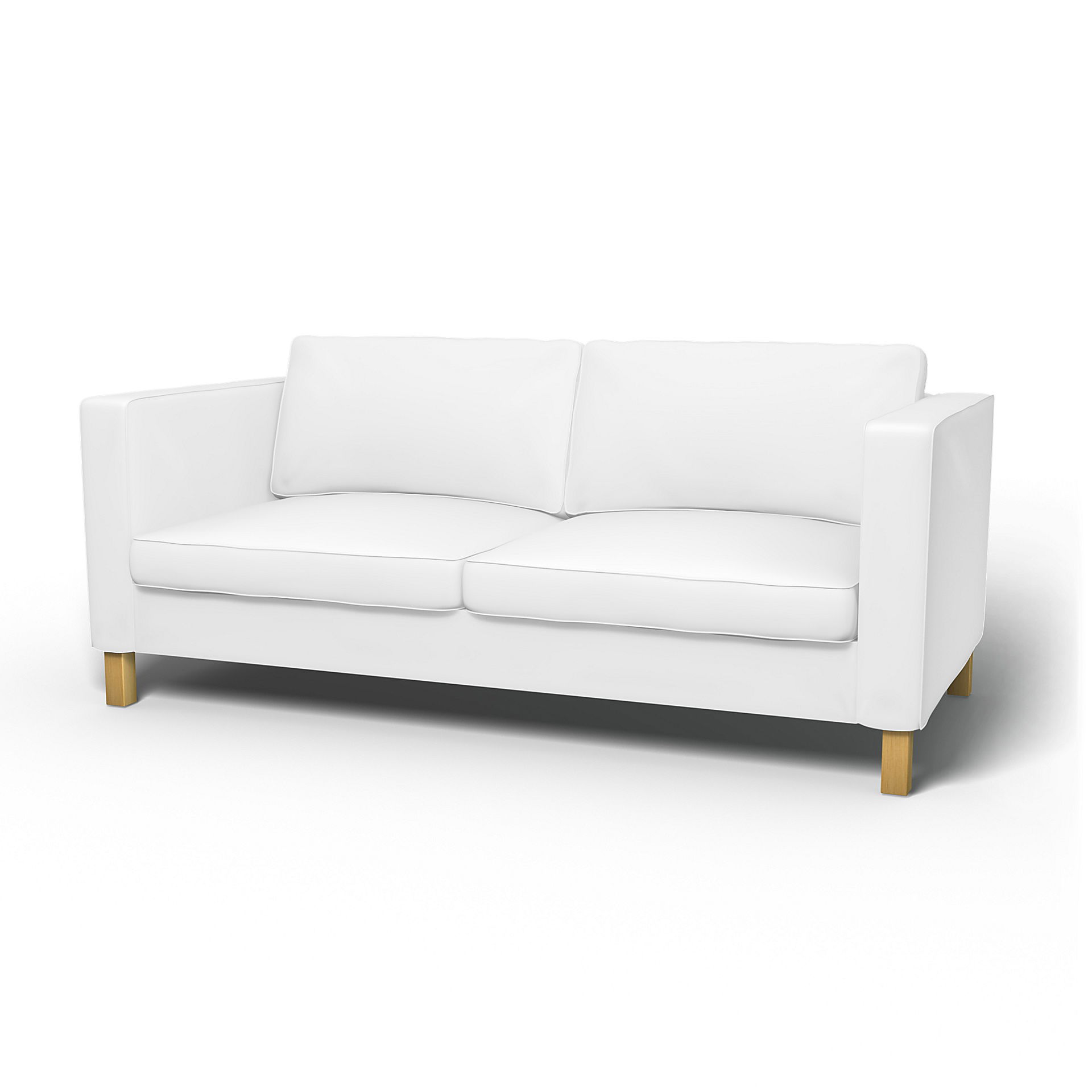 IKEA - Karlanda Sofa Bed Cover, Absolute White, Linen - Bemz