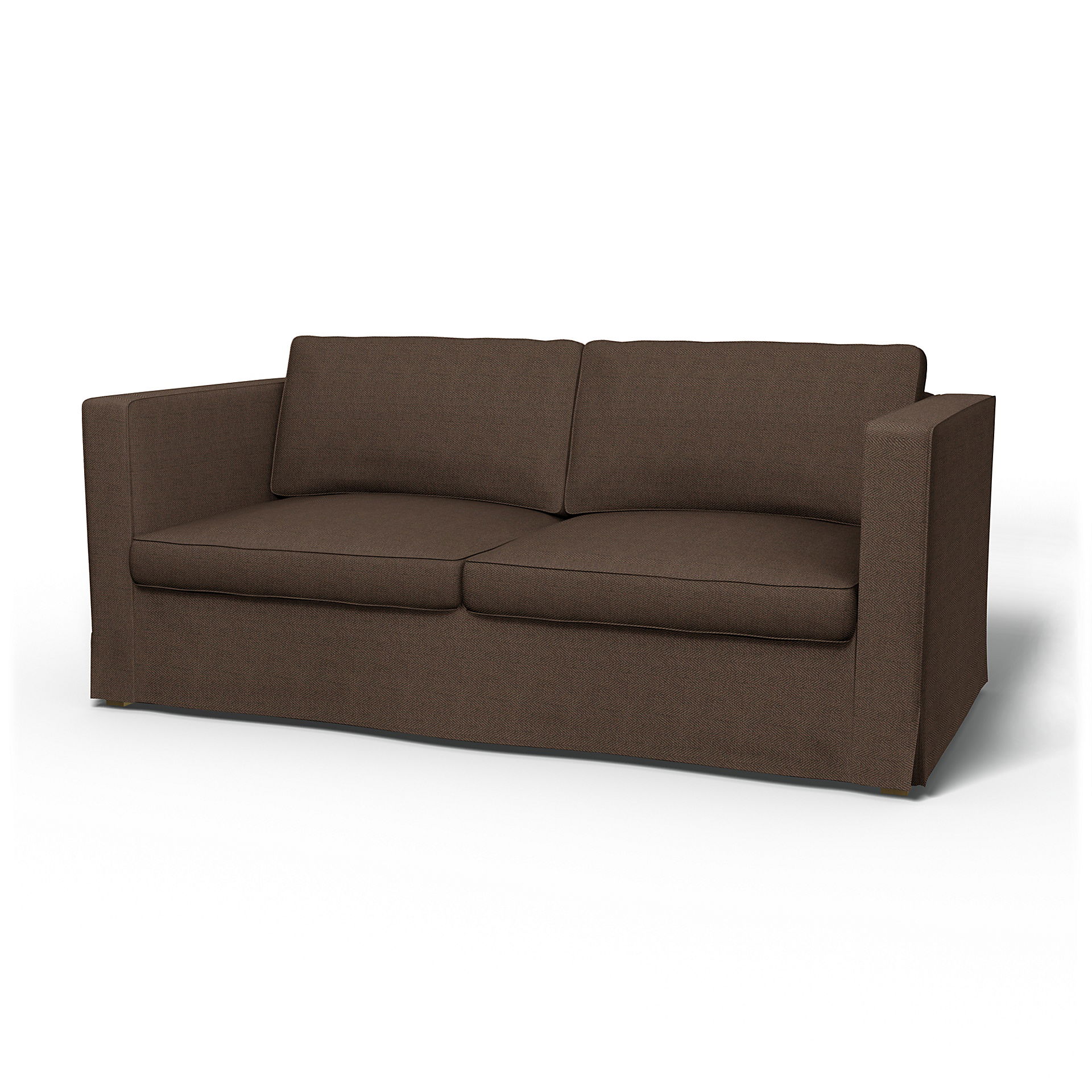 IKEA - Karlanda Sofa Bed Cover, Chocolate, Bouclé & Texture - Bemz