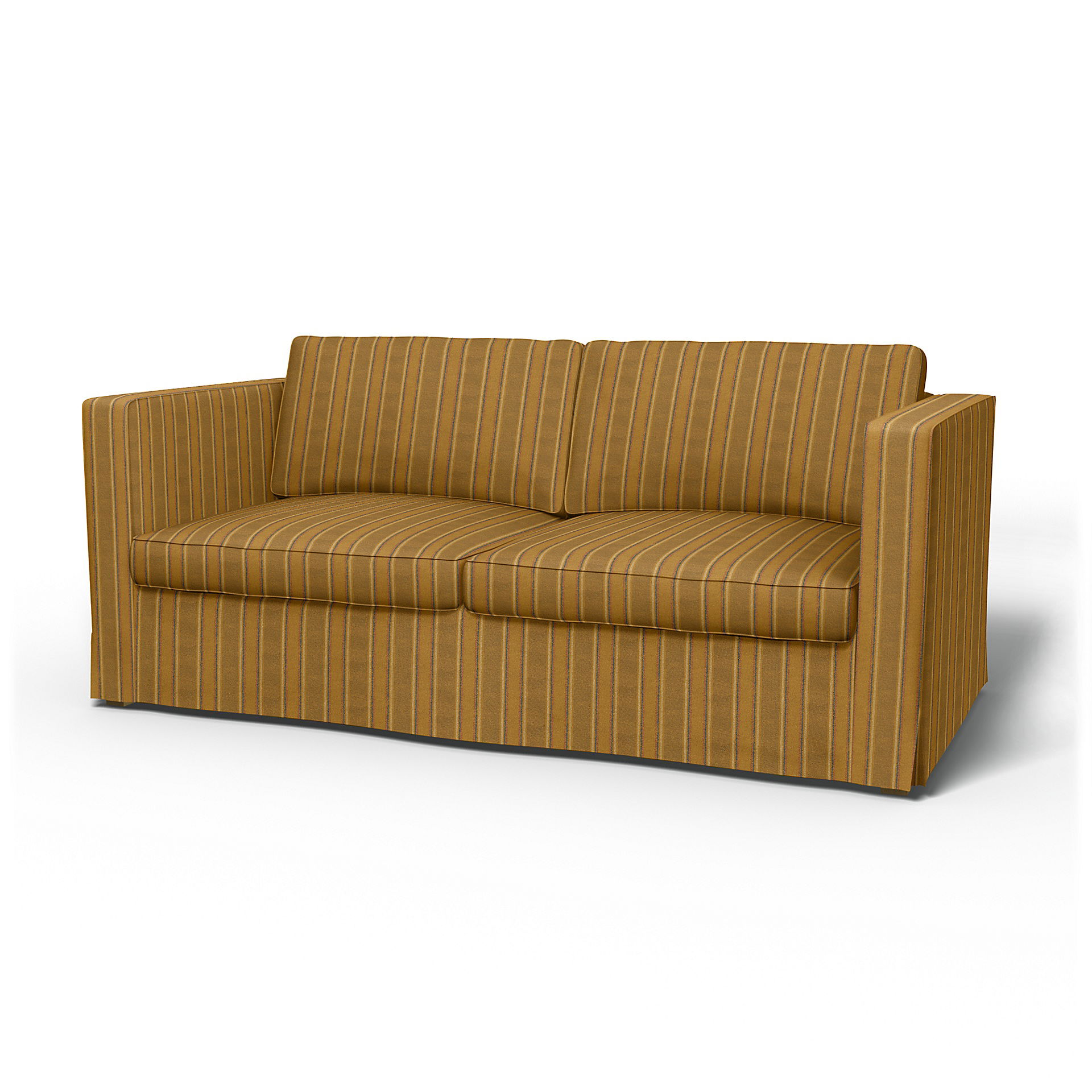 IKEA - Karlanda Sofa Bed Cover, Mustard Stripe, Cotton - Bemz
