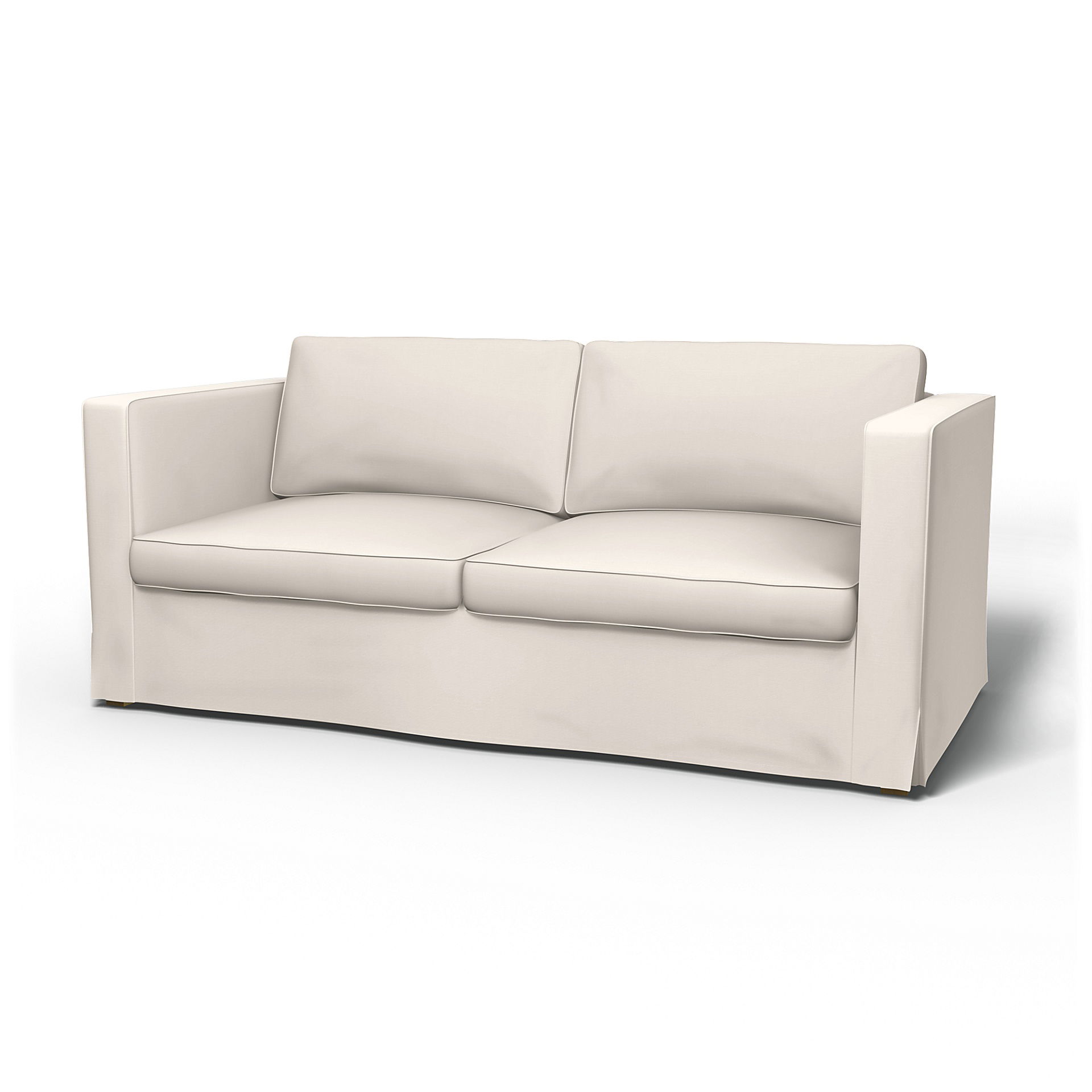 IKEA - Överdrag till Karlanda bäddsoffa, Soft White, Bomull - Bemz