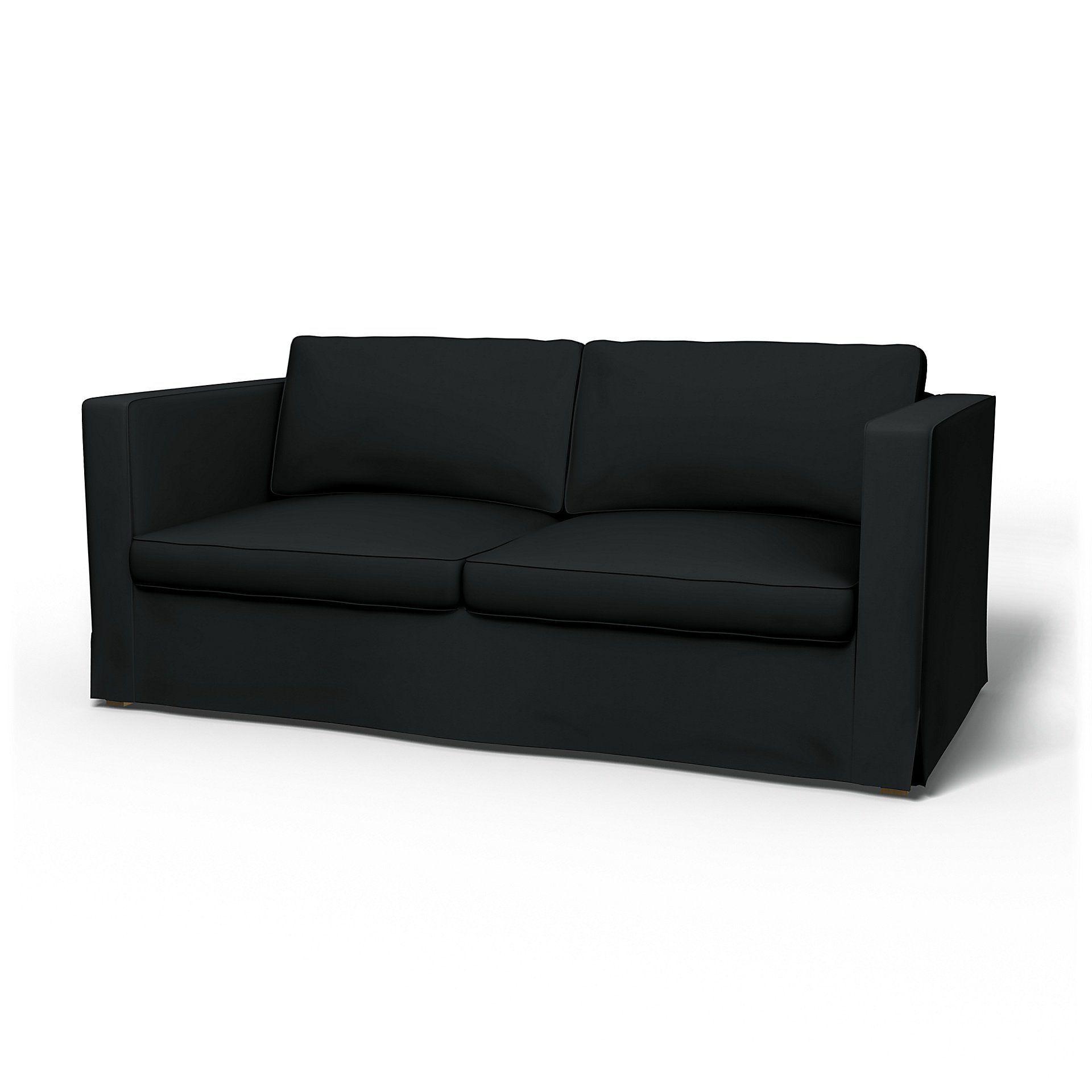 IKEA - Karlanda Sofa Bed Cover, Jet Black, Cotton - Bemz