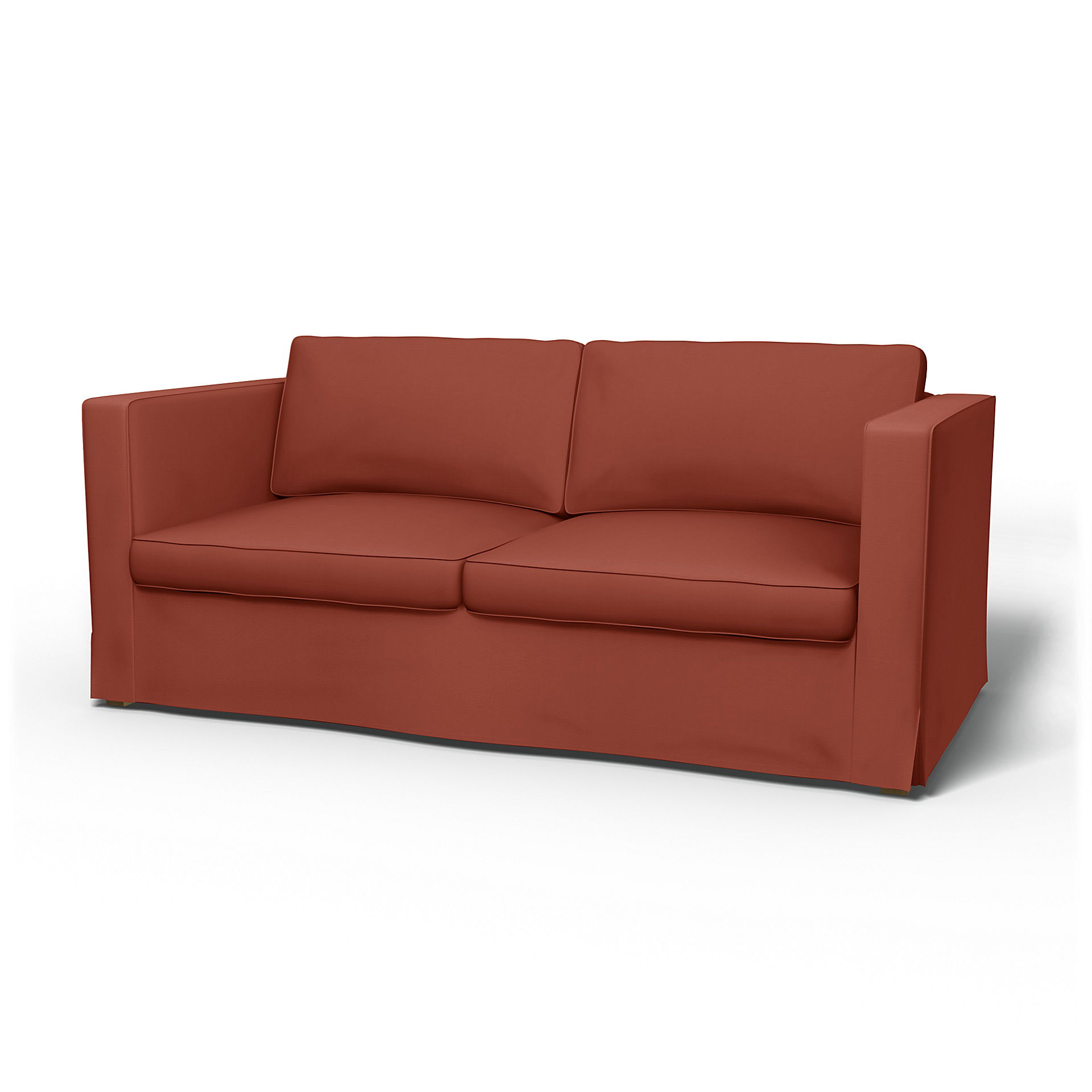 IKEA - Karlanda Sofa Bed Cover, Burnt Orange, Cotton - Bemz