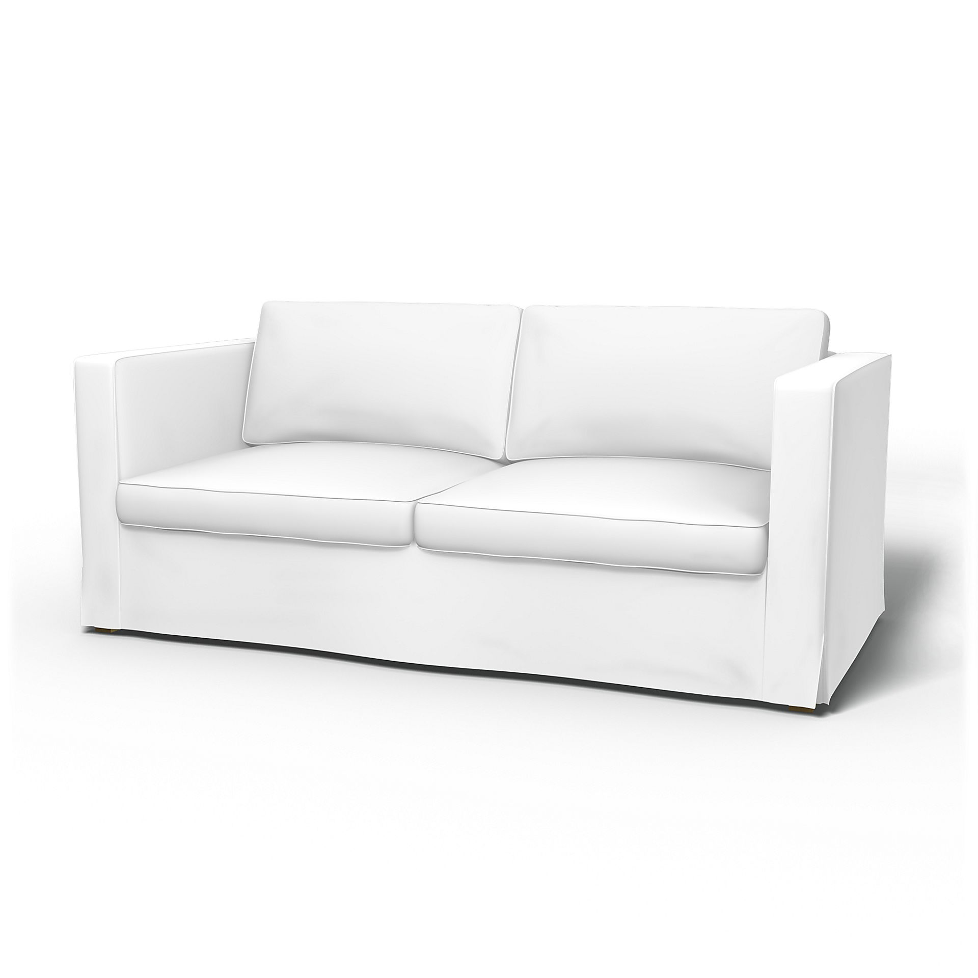 IKEA - Överdrag till Karlanda bäddsoffa, Absolute White, Linne - Bemz
