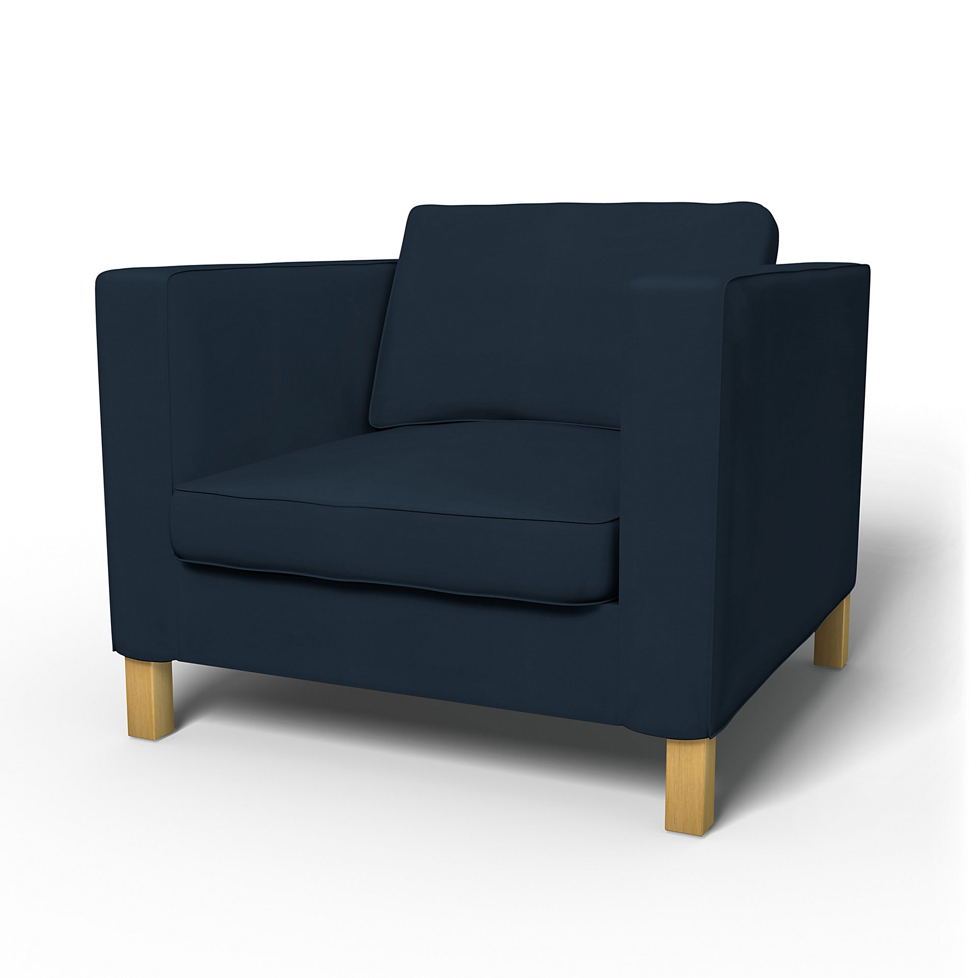 IKEA - Överdrag till Karlanda fåtölj, Navy Blue, Bomull - Bemz