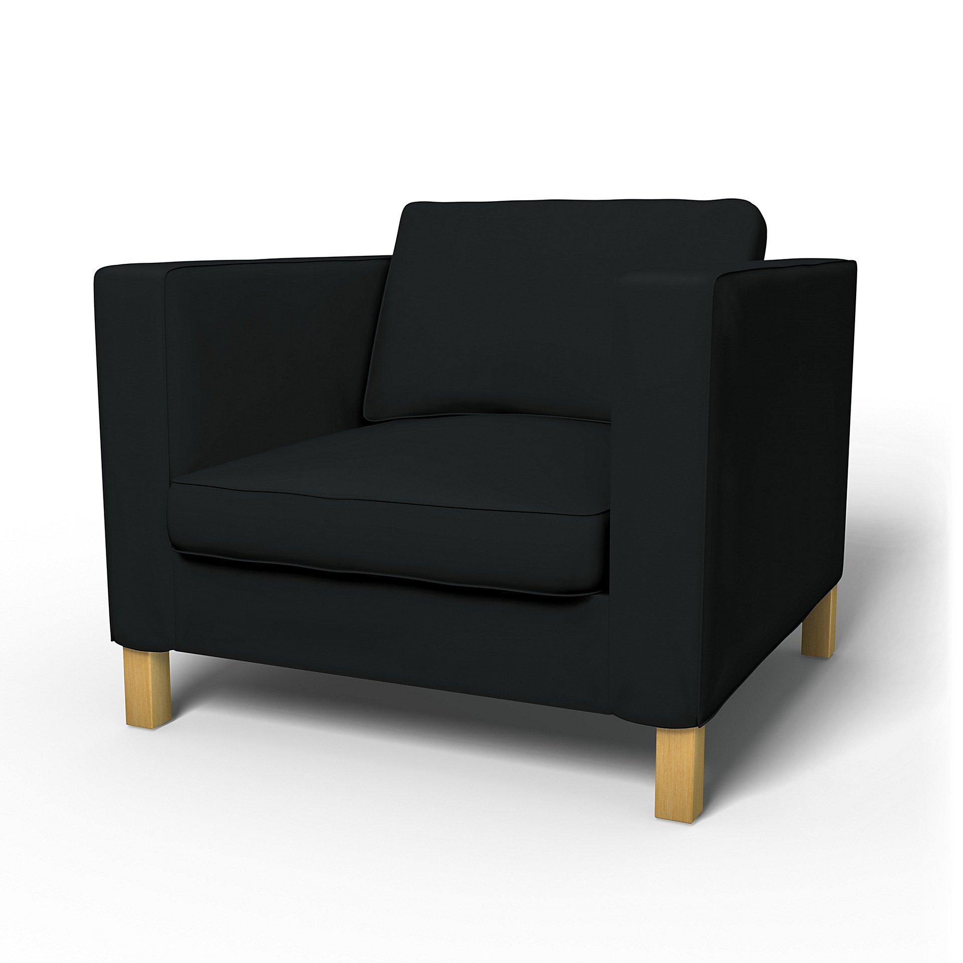 IKEA - Karlanda Armchair Cover, Jet Black, Cotton - Bemz