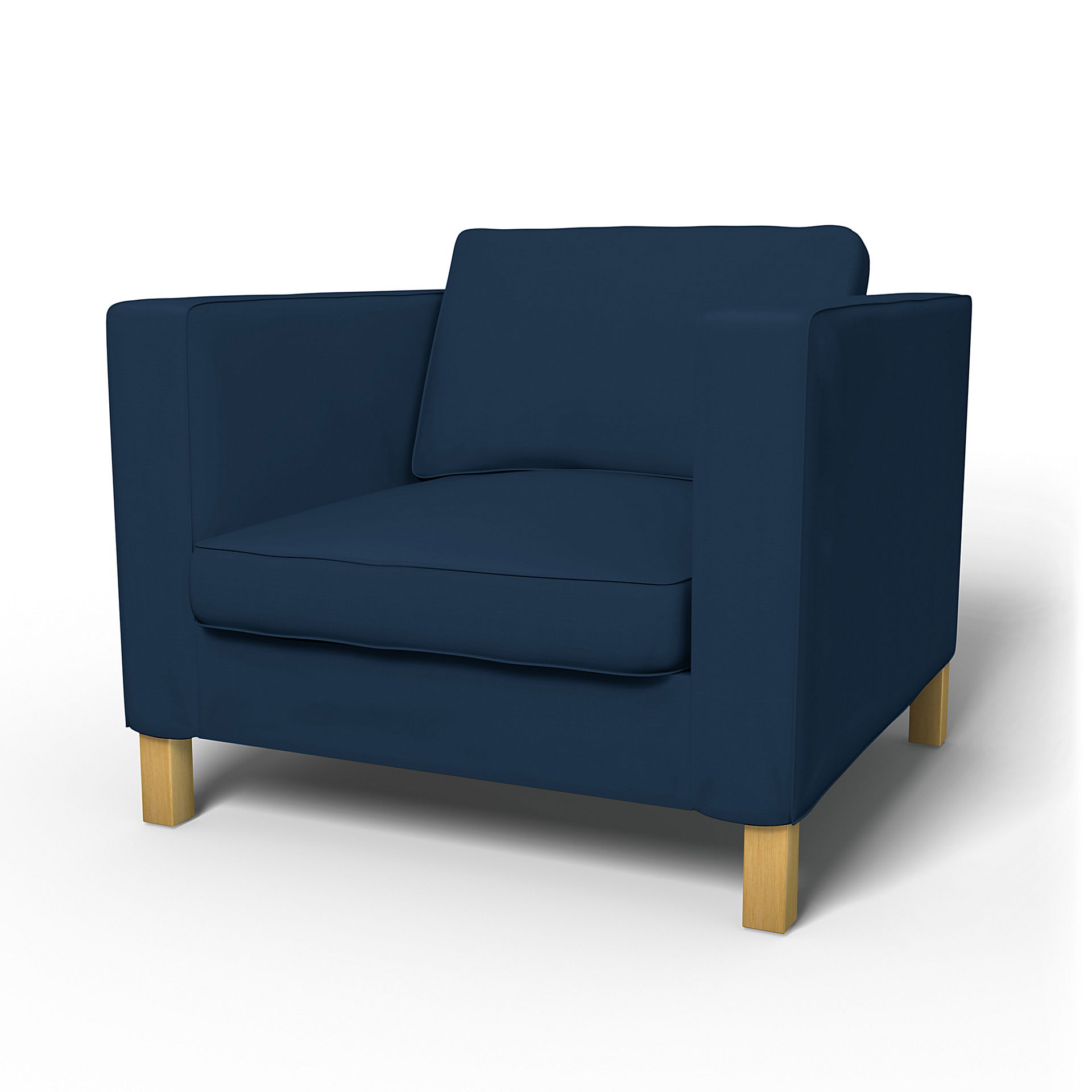 IKEA - Överdrag till Karlanda fåtölj, Deep Navy Blue, Bomull - Bemz