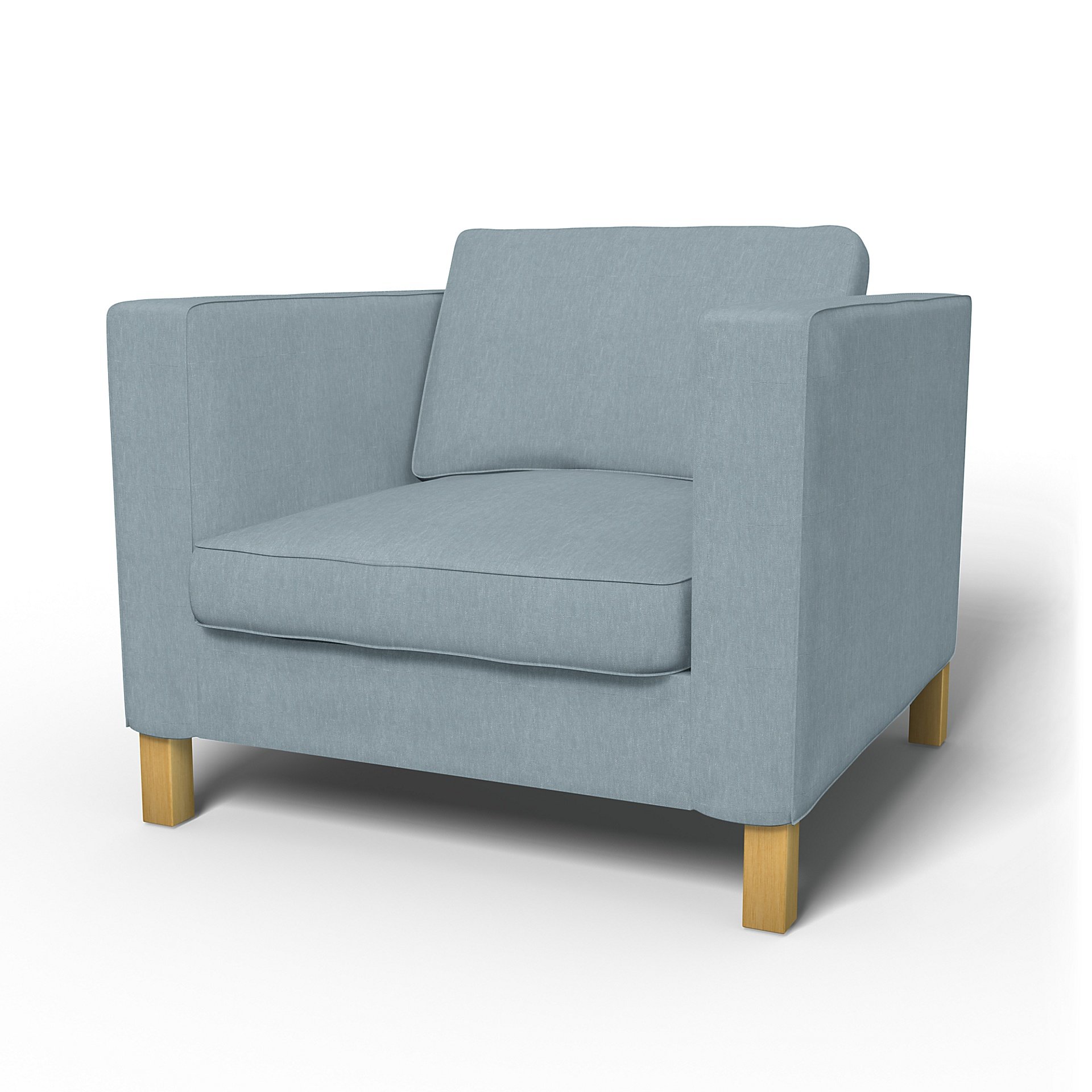 IKEA - Karlanda Armchair Cover, Dusty Blue, Linen - Bemz