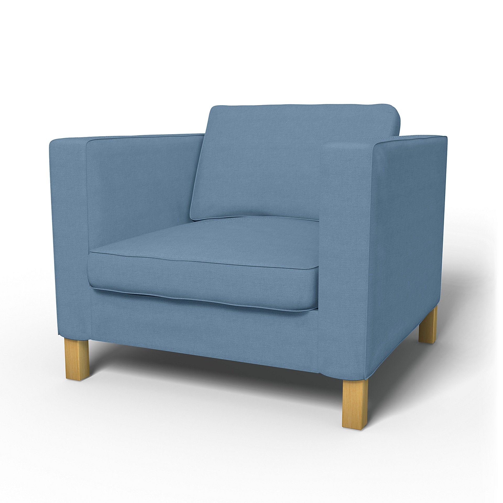 IKEA - Karlanda Armchair Cover, Vintage Blue, Linen - Bemz