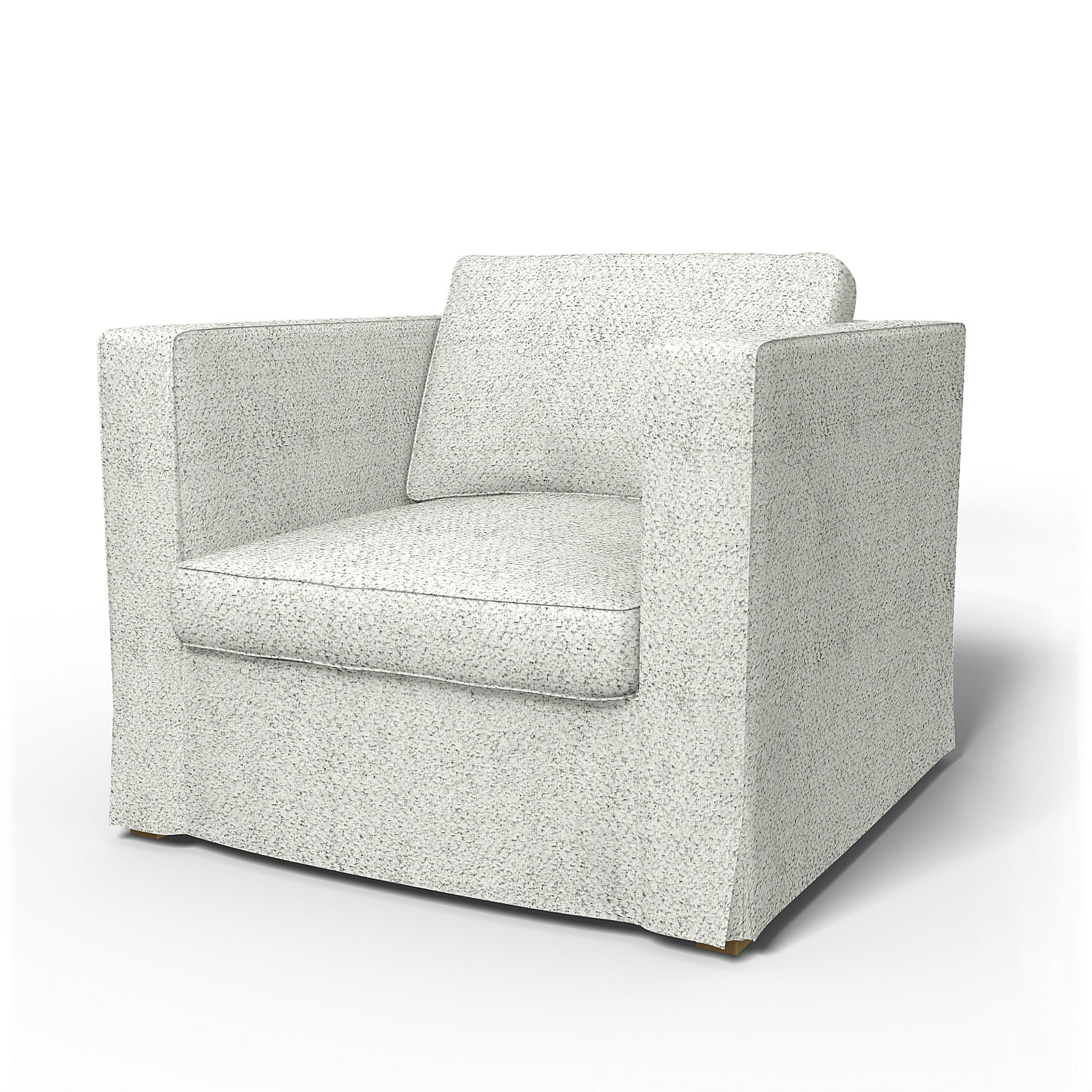 IKEA - Karlanda Armchair Cover, Ivory, Bouclé & Texture - Bemz