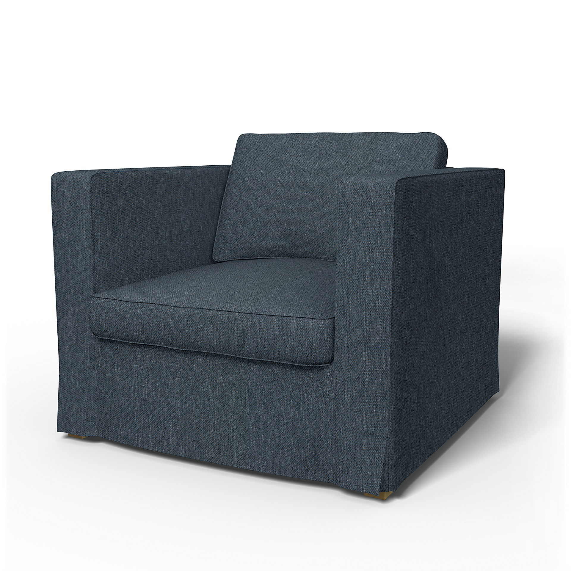 IKEA - Karlanda Armchair Cover, Denim, Bouclé & Texture - Bemz