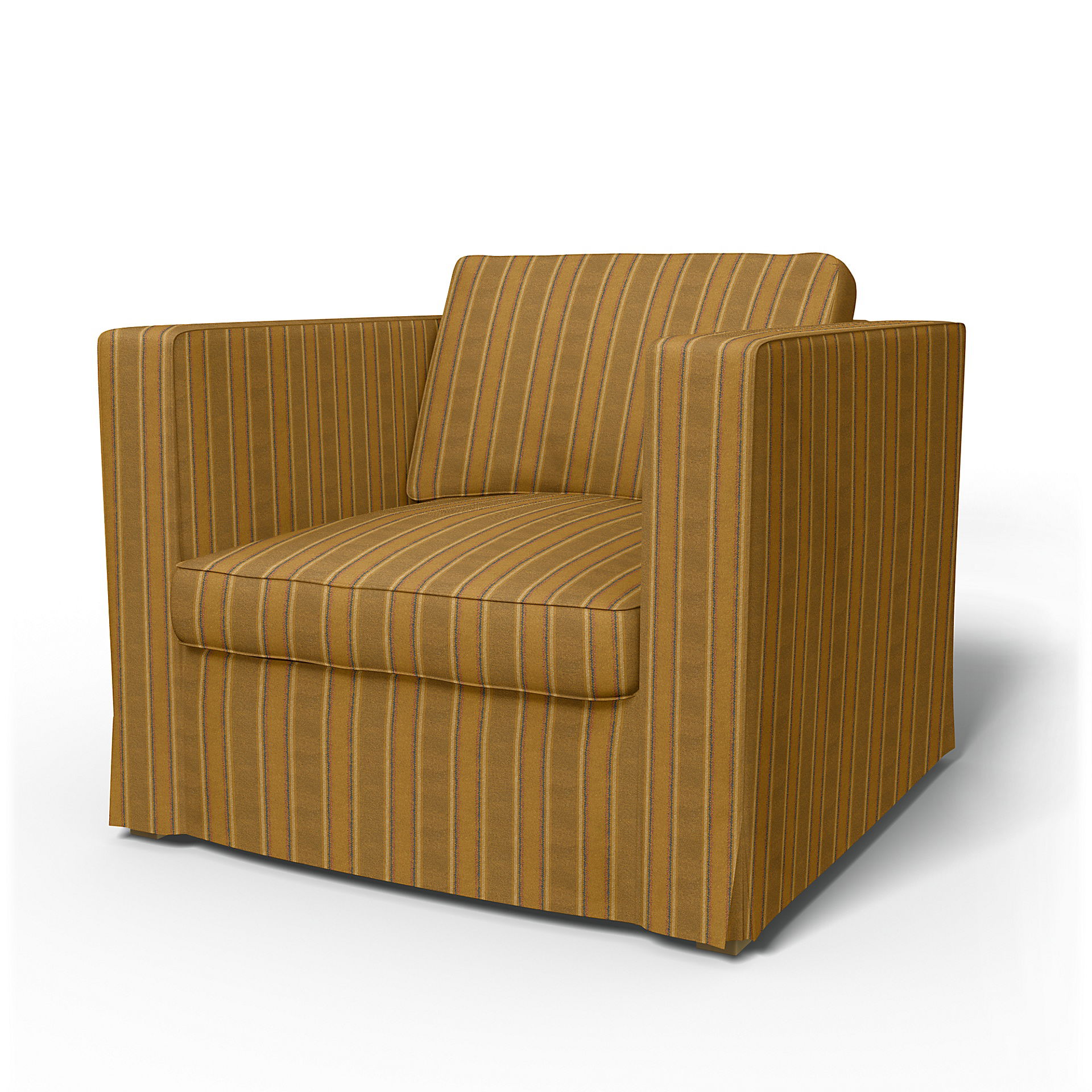 IKEA - Karlanda Armchair Cover, Mustard Stripe, Cotton - Bemz