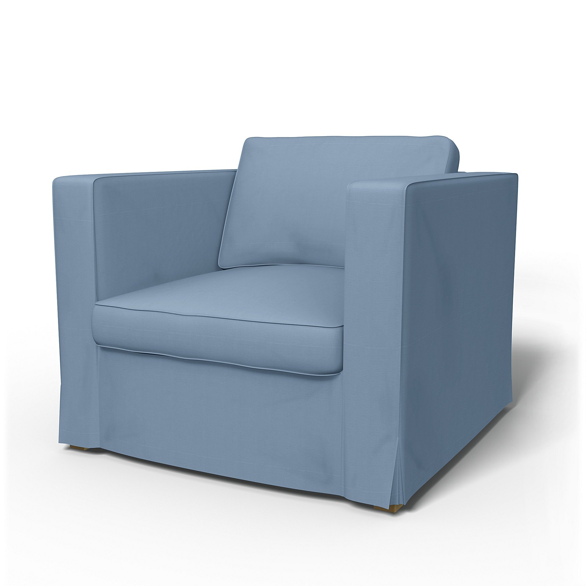 IKEA - Karlanda Armchair Cover, Dusty Blue, Cotton - Bemz