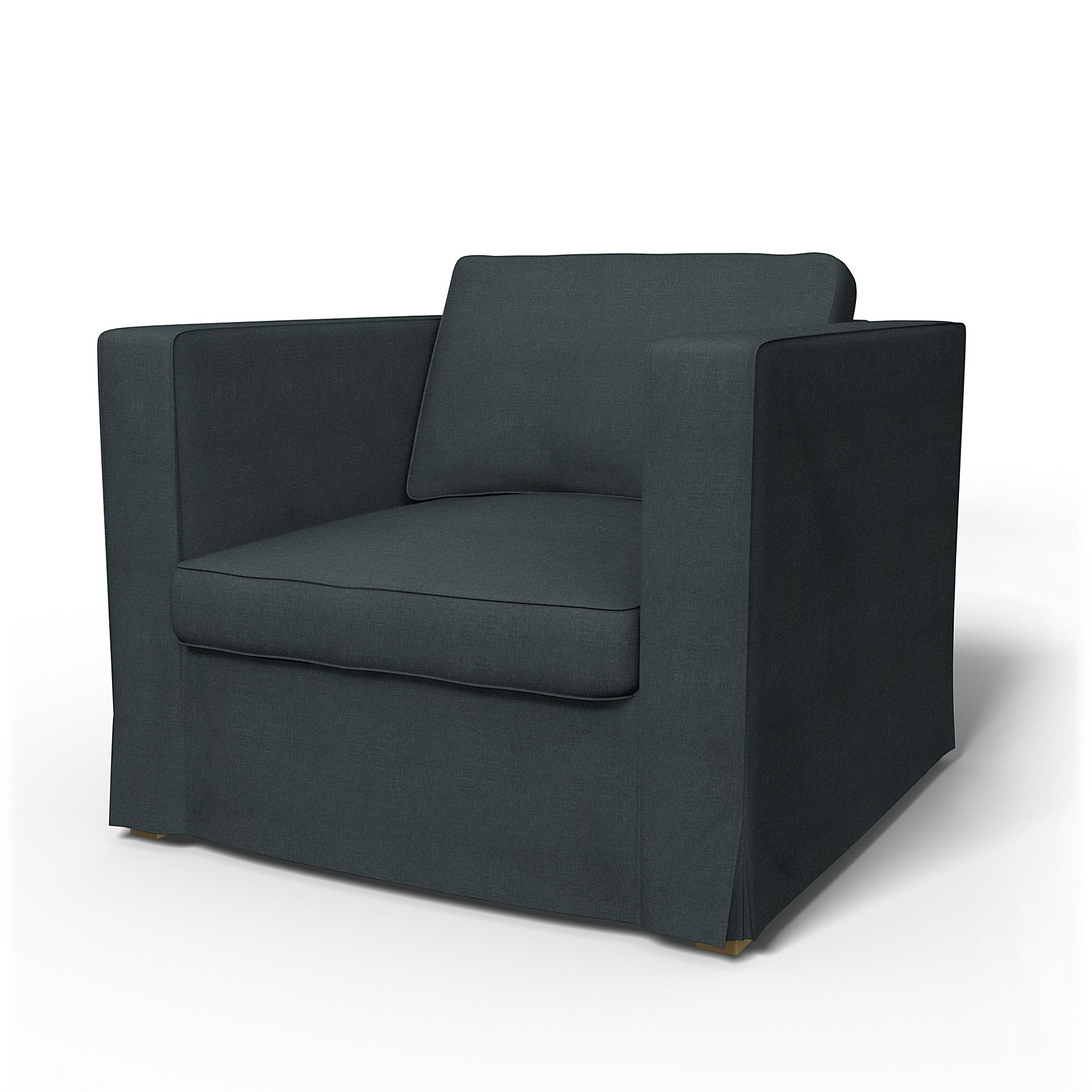 IKEA - Karlanda Armchair Cover, Graphite Grey, Linen - Bemz