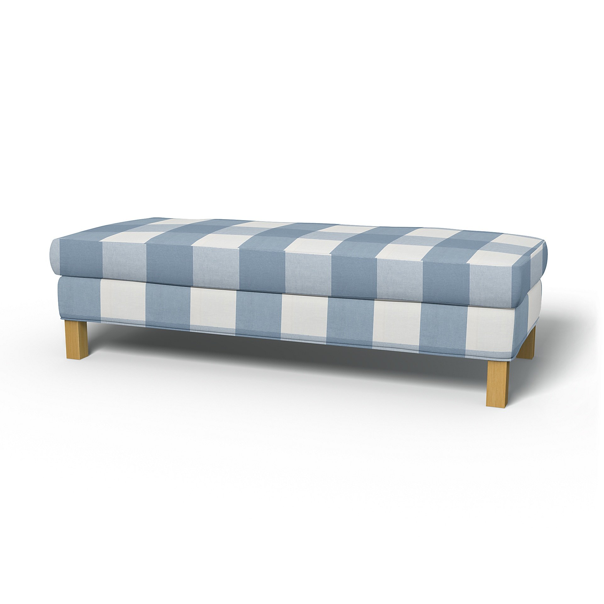 IKEA - Karlanda Bench Cover, Sky Blue, Linen - Bemz