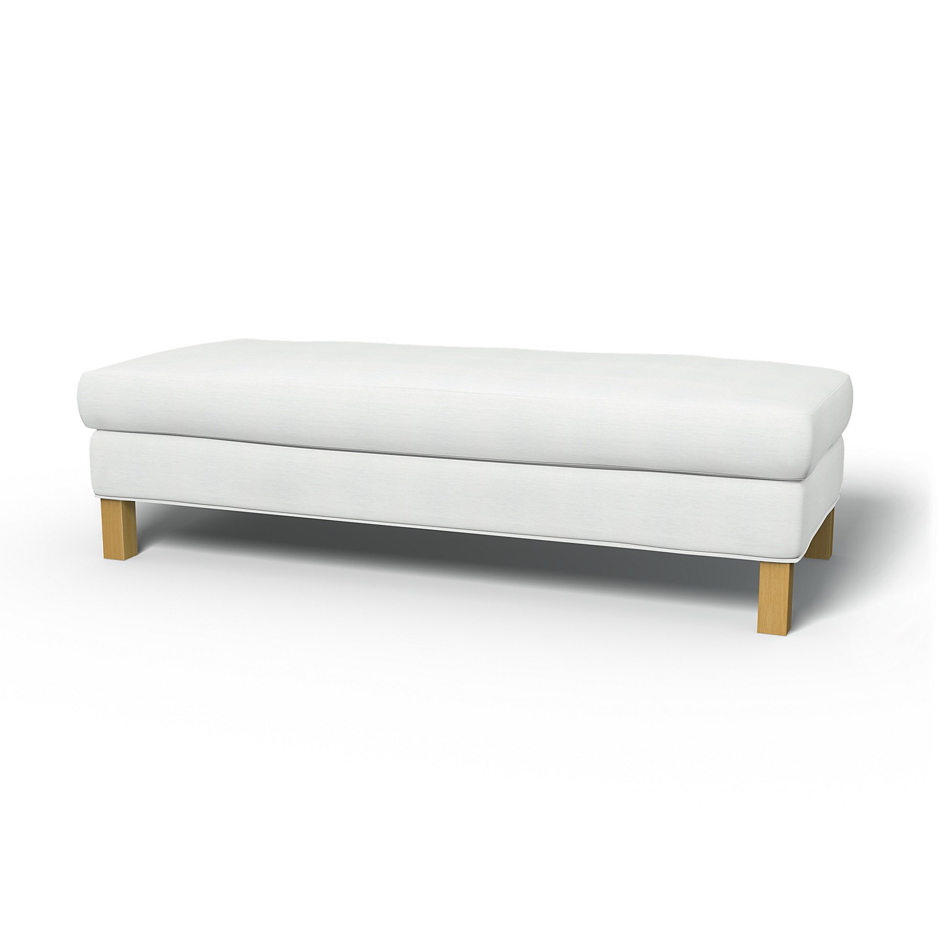 IKEA - Karlanda Bench Cover, White, Linen - Bemz