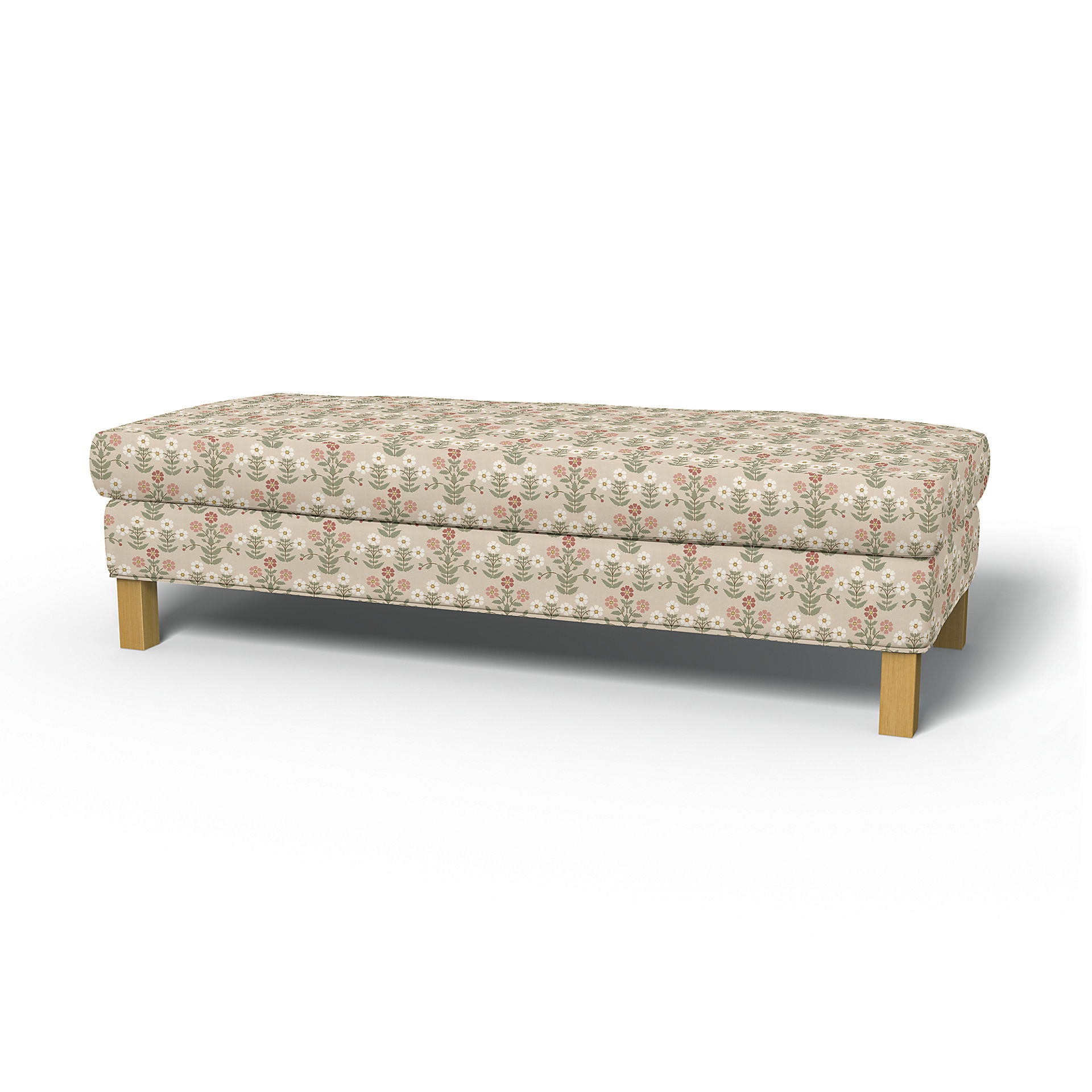 IKEA - Karlanda Bench Cover, Pink Sippor, BEMZ x BORÅSTAPETER COLLECTION - Bemz